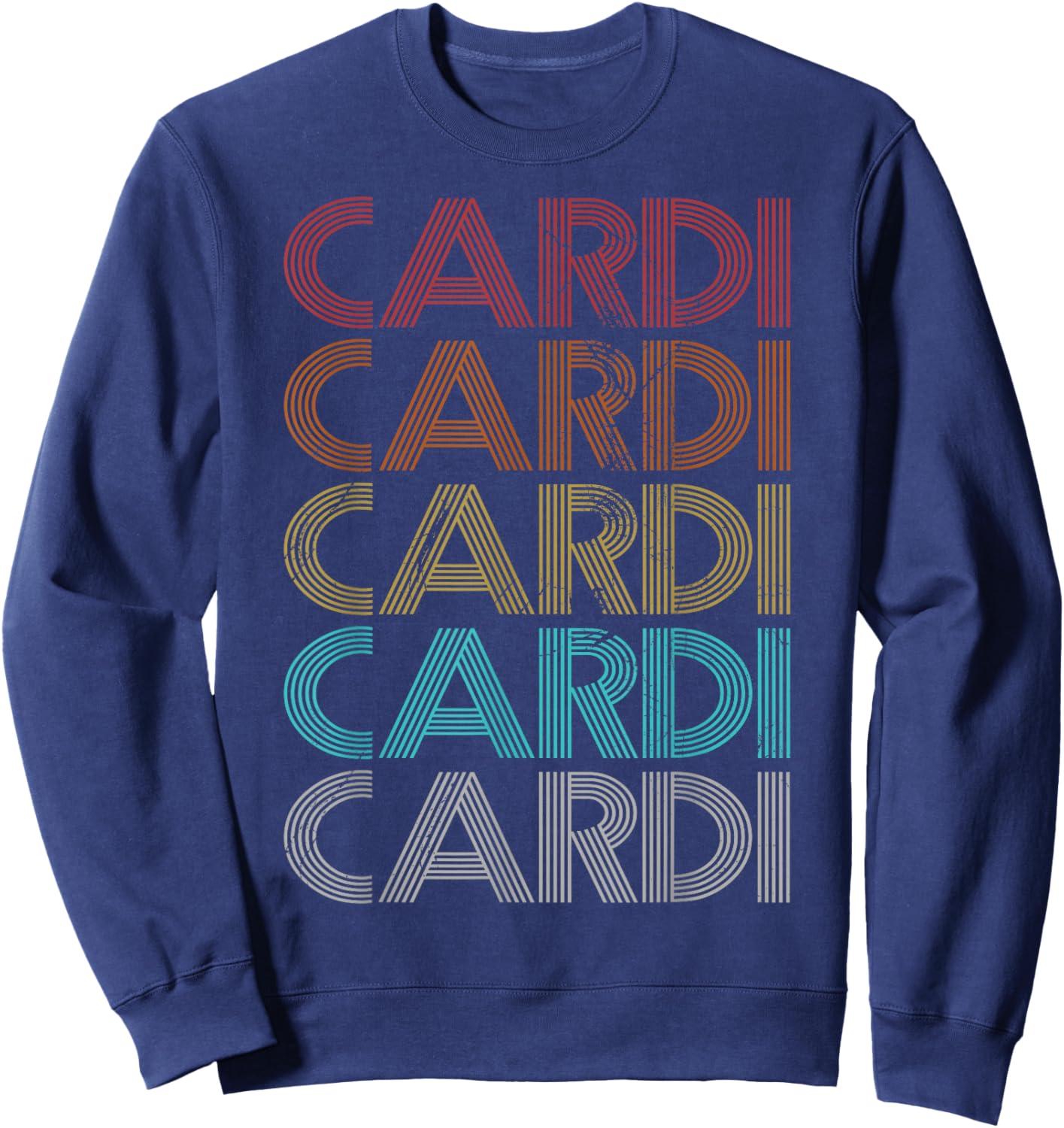Retro Vintage Cardi Sweatshirt - Sweatshirt | Navy