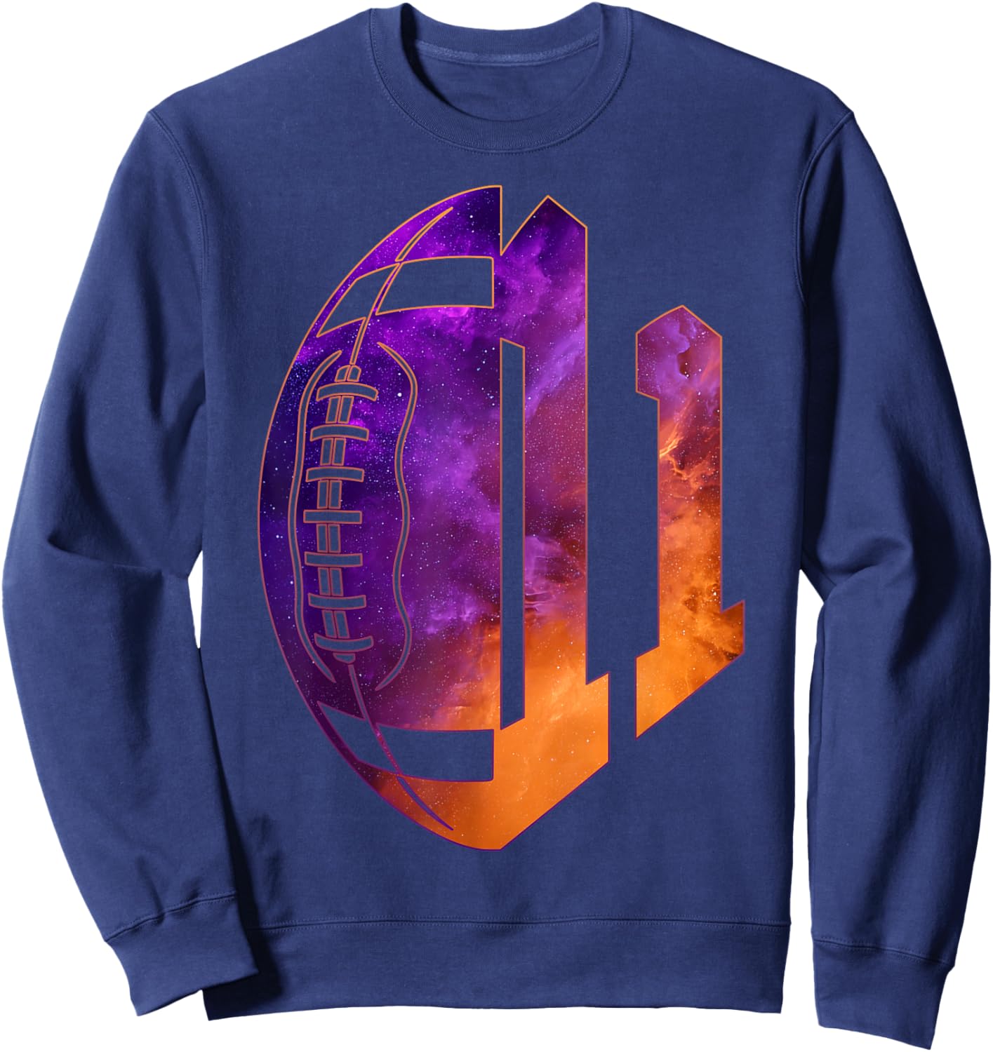 Number 11 Years Football 11TH Birthday Sweatshirt - Sweatshirt | Navy
