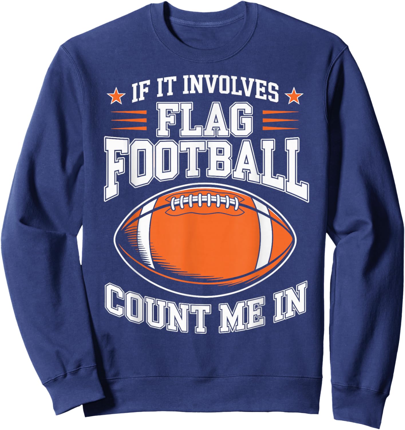 Flag Football Player Sweatshirt - Sweatshirt | Navy