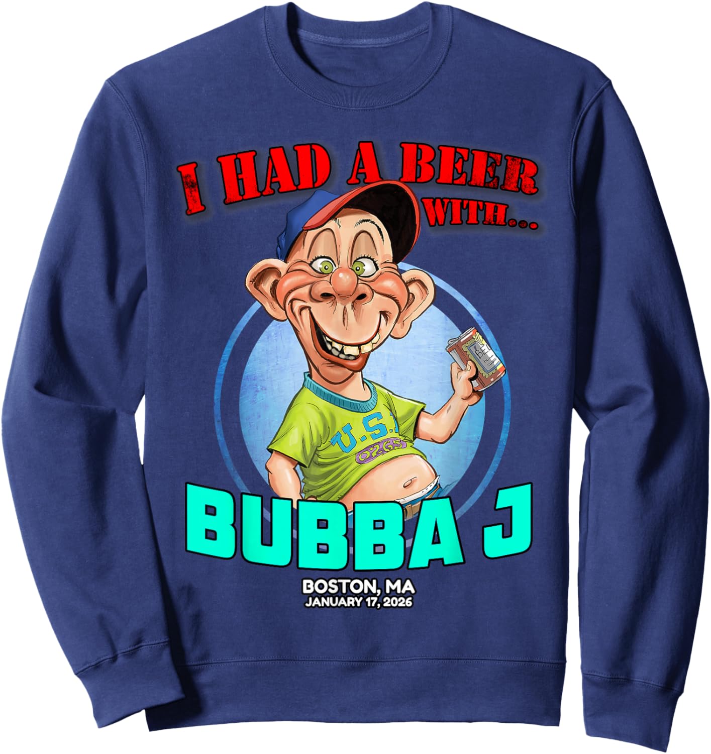 Bubba J Boston, MA (2026) Sweatshirt - Sweatshirt | Navy