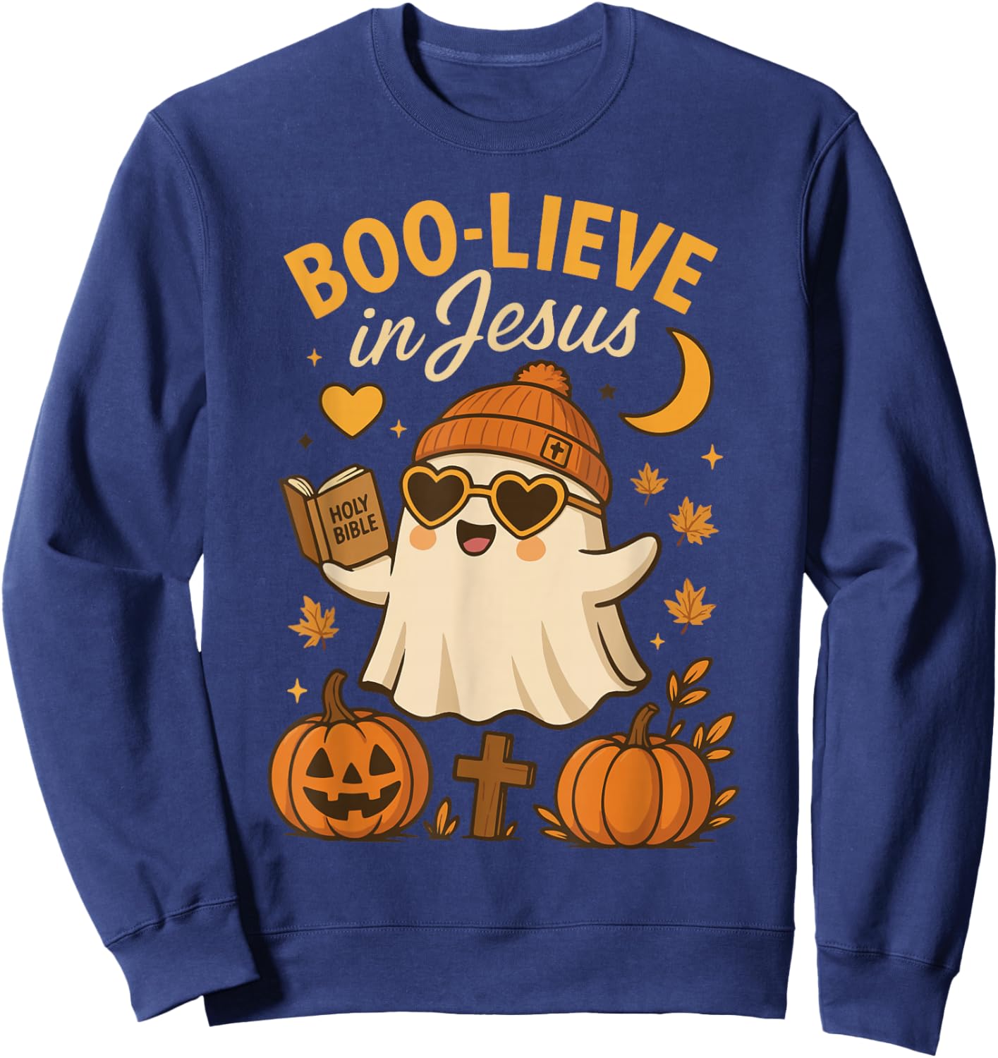 Boo-Lieve in Jesus Sweatshirt - Sweatshirt | Navy