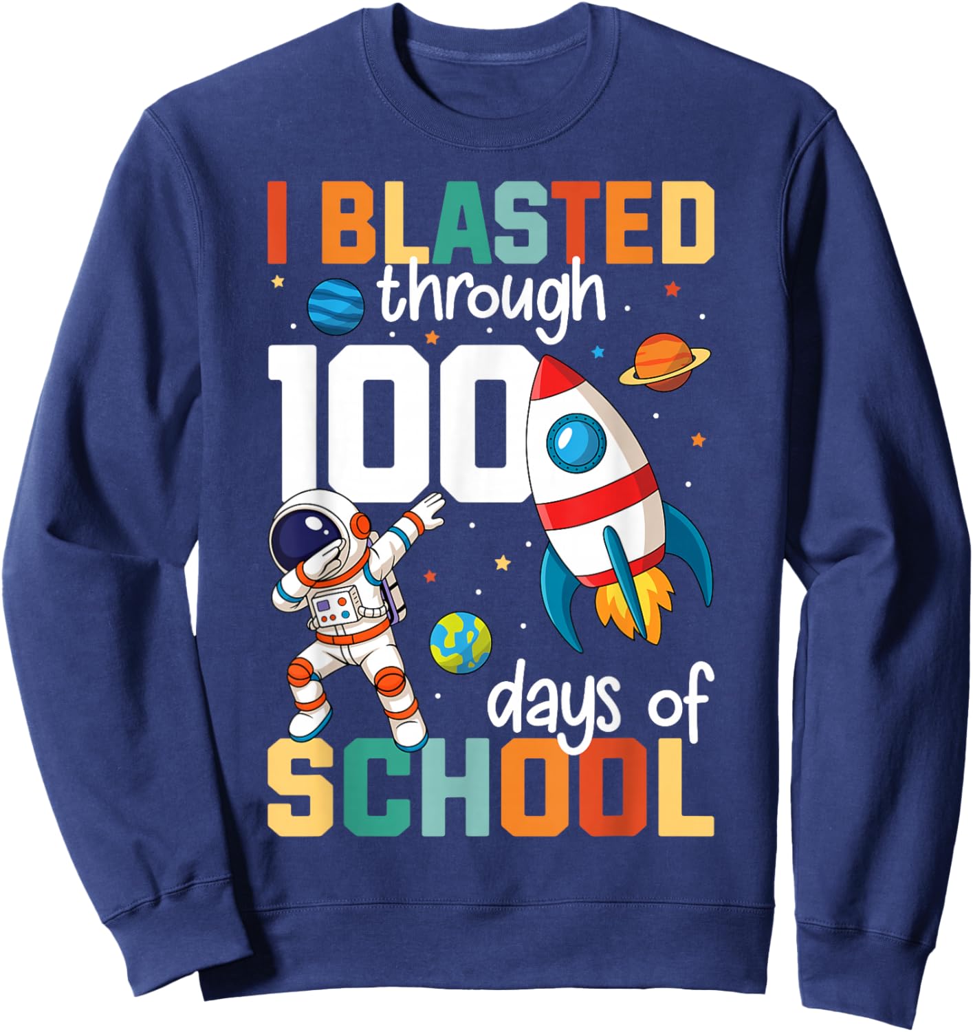 100 Days of School Boys 100th Day of School Kids Toddler Sweatshirt - Sweatshirt | Navy