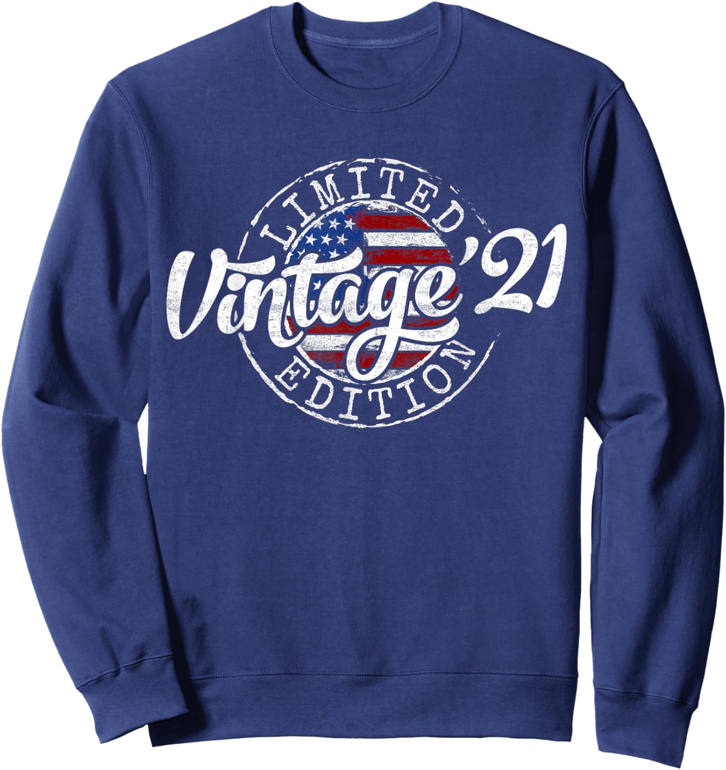 Vintage 2021 Stamp 5th Birthday Gift Boy Girl 5 Year Old Sweatshirt - Sweatshirt | Navy
