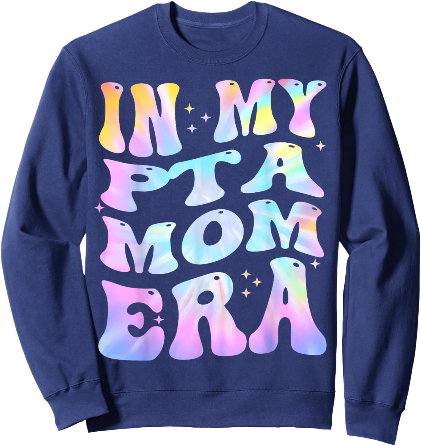 in My PTA Mom Era Parent Organization Team Teacher Retro Sweatshirt - Sweatshirt | Navy
