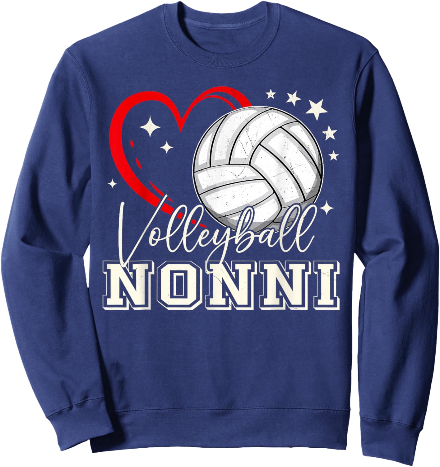 Volleyball Nonni Family Matching Cute Volleyball Lover Sweatshirt - Sweatshirt | Navy