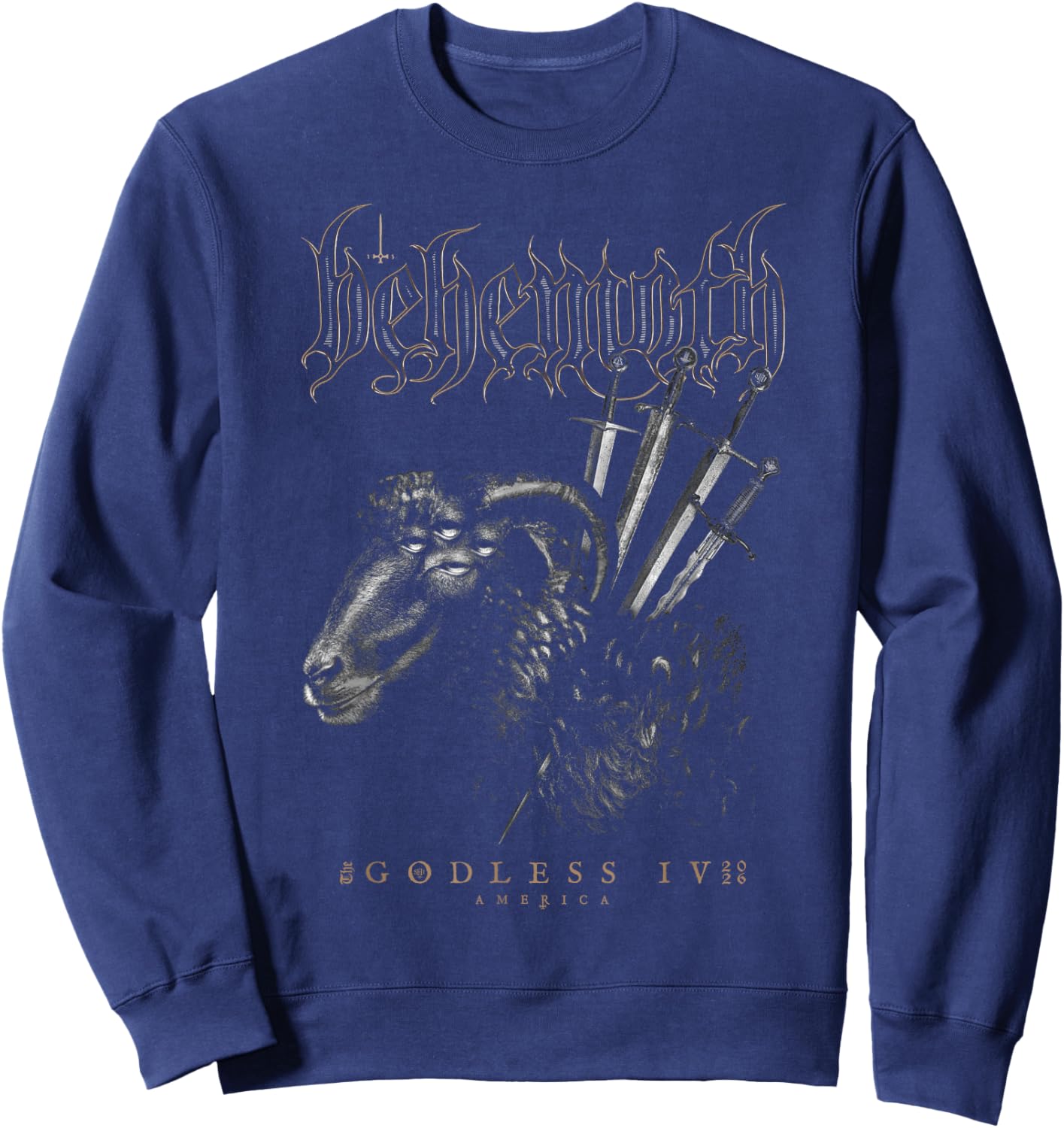 Behemoth Godless Goat ITIN Sweatshirt - Sweatshirt | Navy