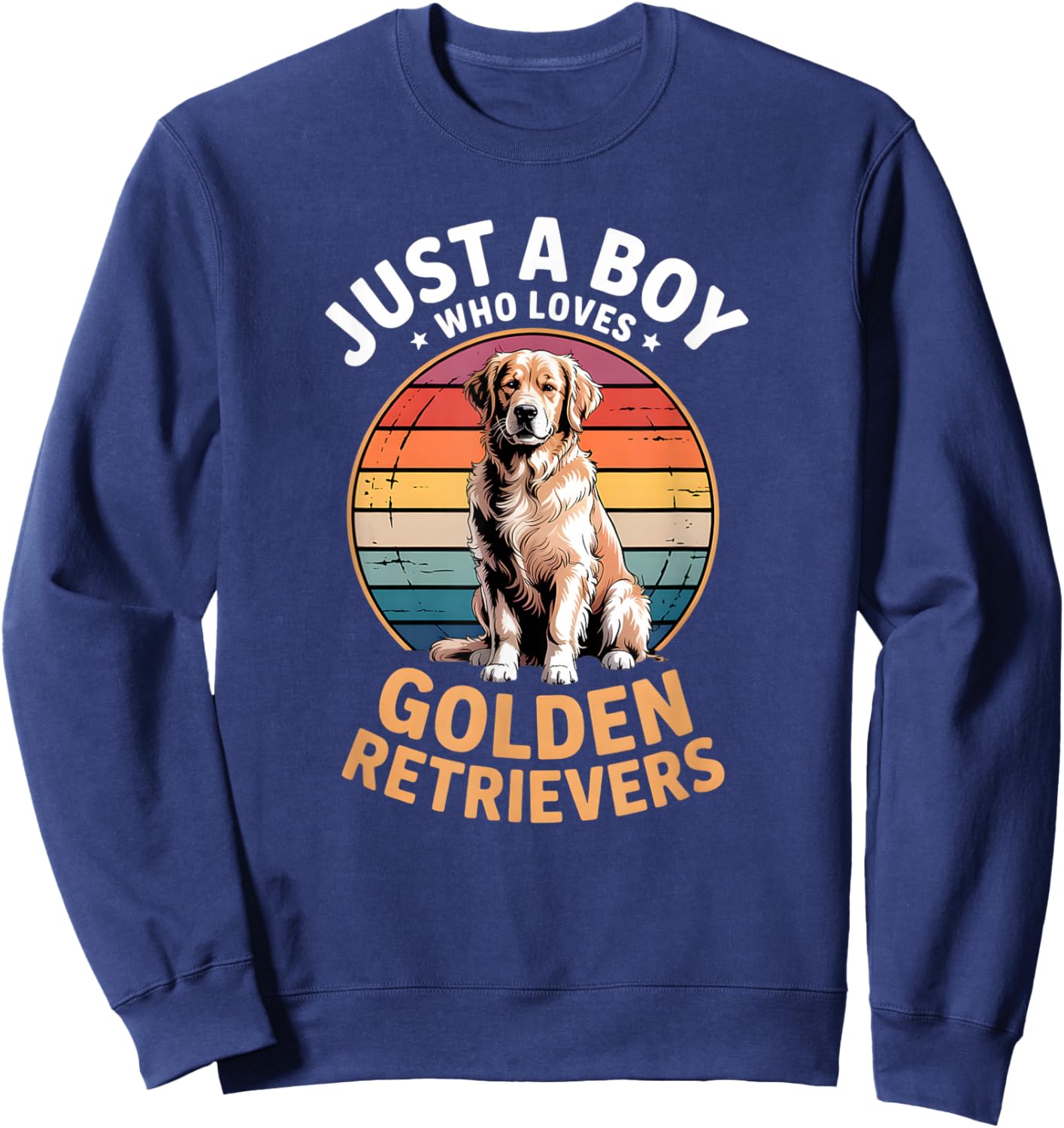 Boys Golden Retriever Sweatshirt - Sweatshirt | Navy
