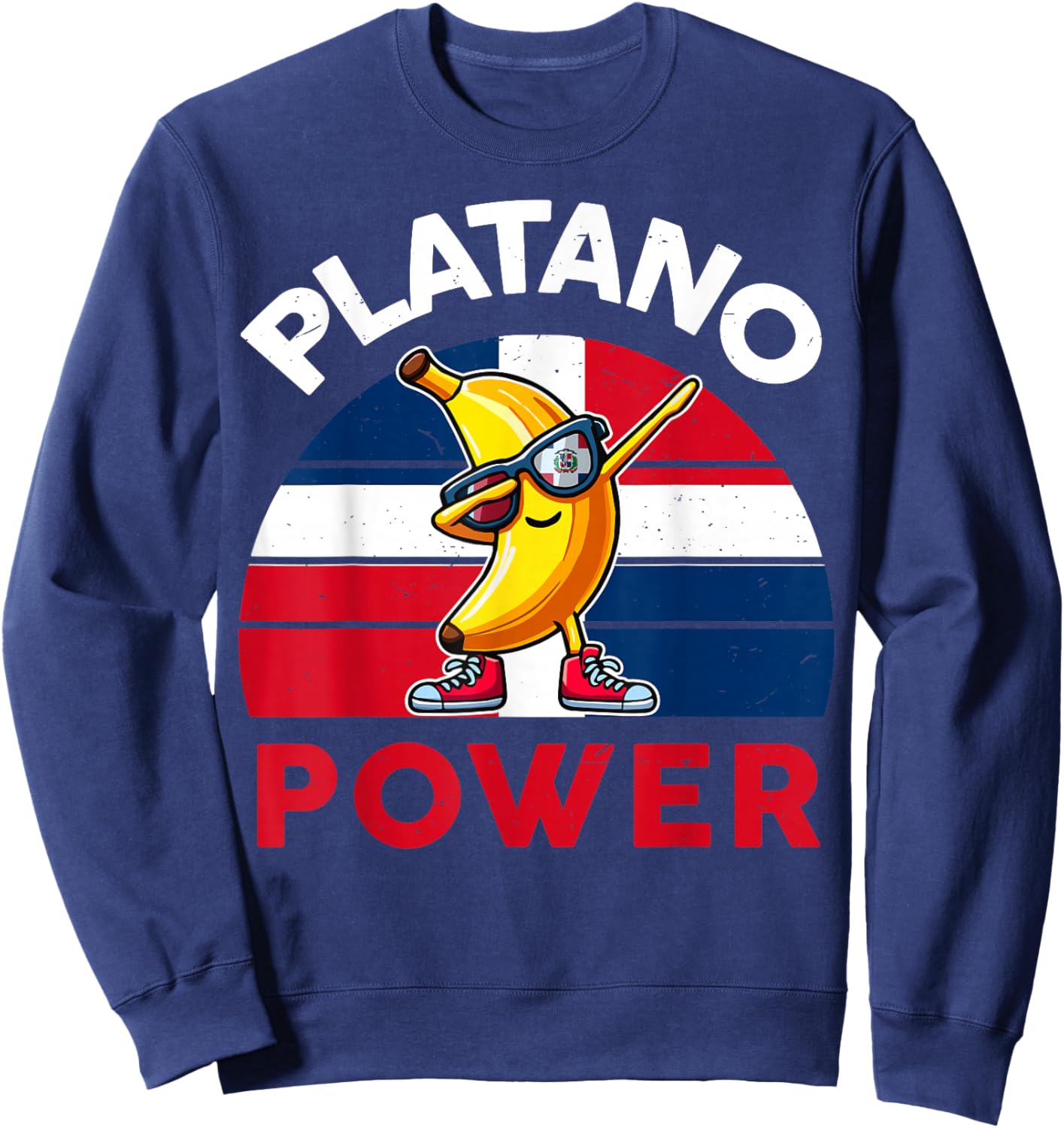 Toddler Boy Dominican Republic Platano Power Flag Platano Sweatshirt - Sweatshirt | Navy