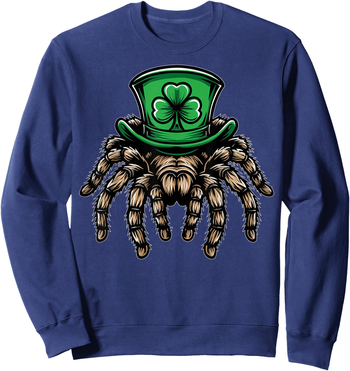 Tarantula Spider St. Patricks Day Pattys Day Irish Ireland Sweatshirt - Sweatshirt | Navy