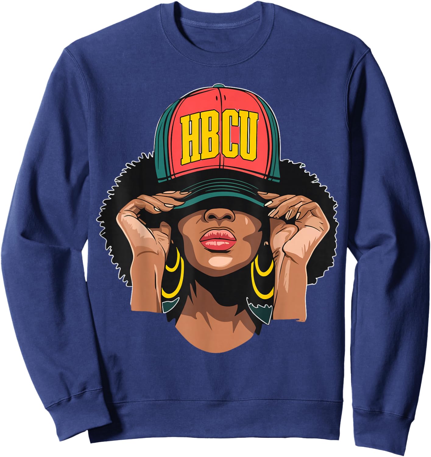 Beautiful Black History Month HBCU Sweatshirt - Sweatshirt | Navy