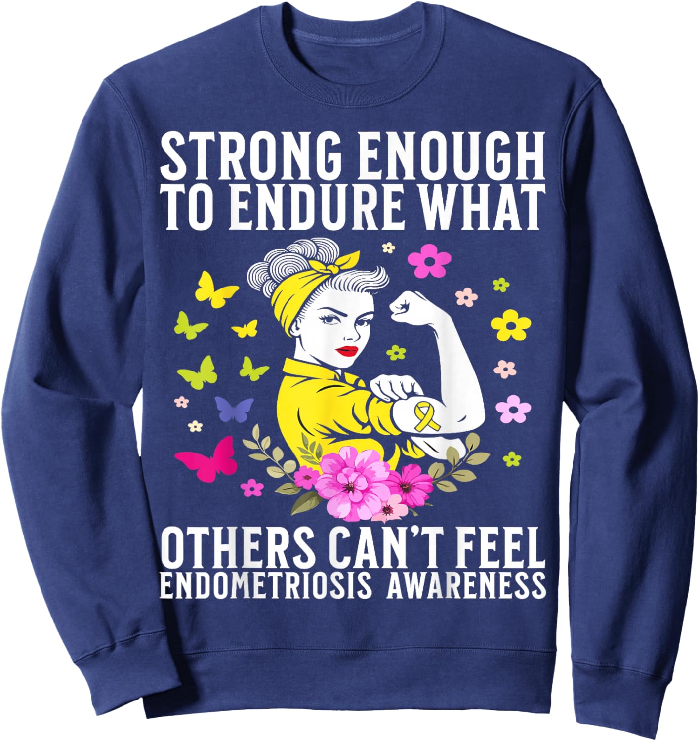 Endometriosis Awareness Endo Endometriosis Gifts Sweatshirt - Sweatshirt | Navy