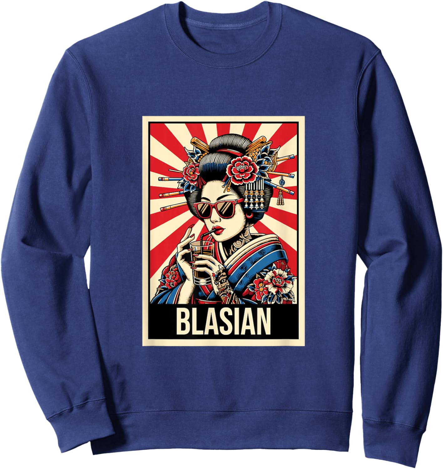 Blasian - Biracial and Proud African American Asian Roots Sweatshirt - Sweatshirt | Navy