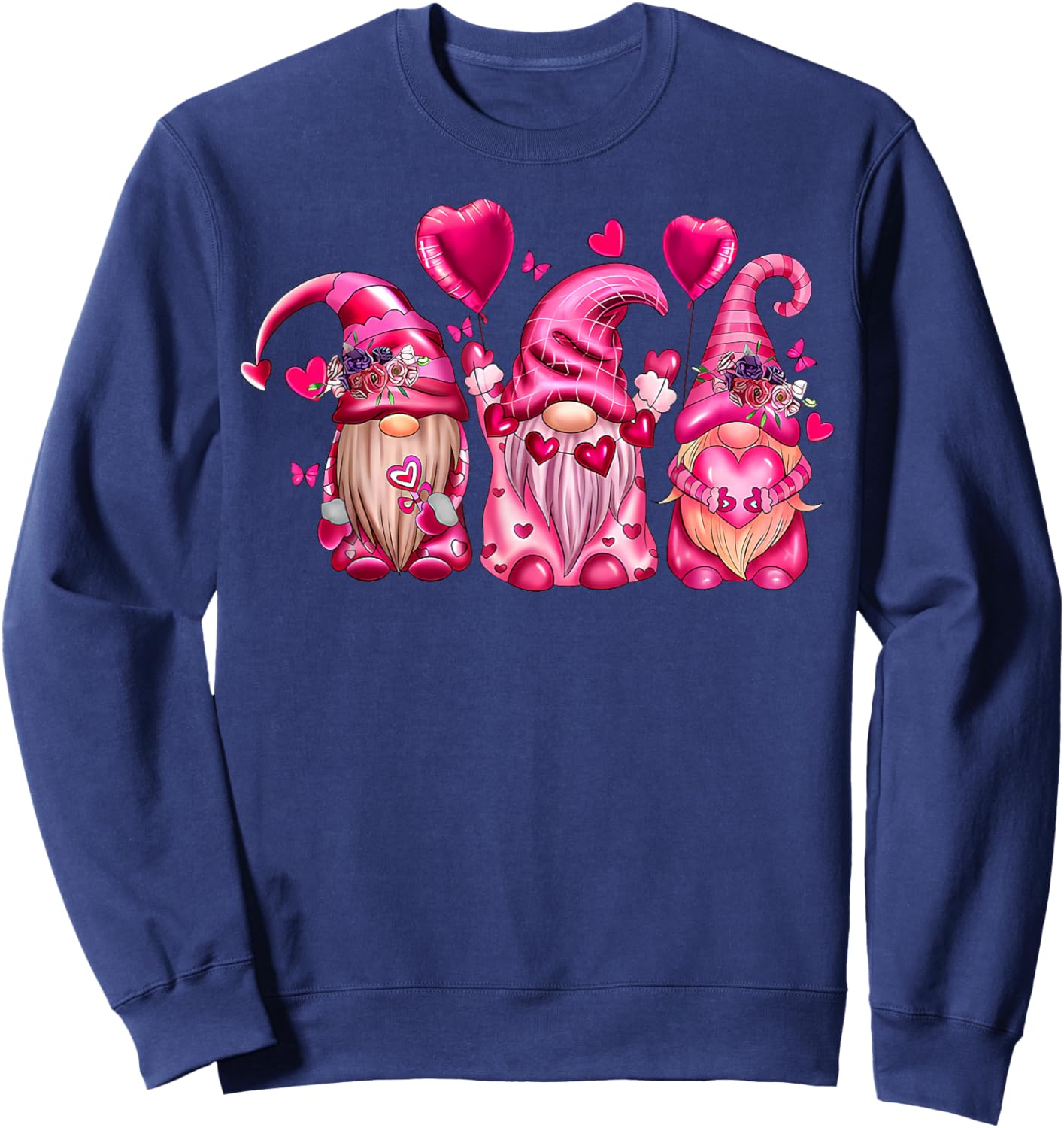 Valentine's Shirt for Cute Gnomes Love Heart Sweatshirt - Sweatshirt | Navy