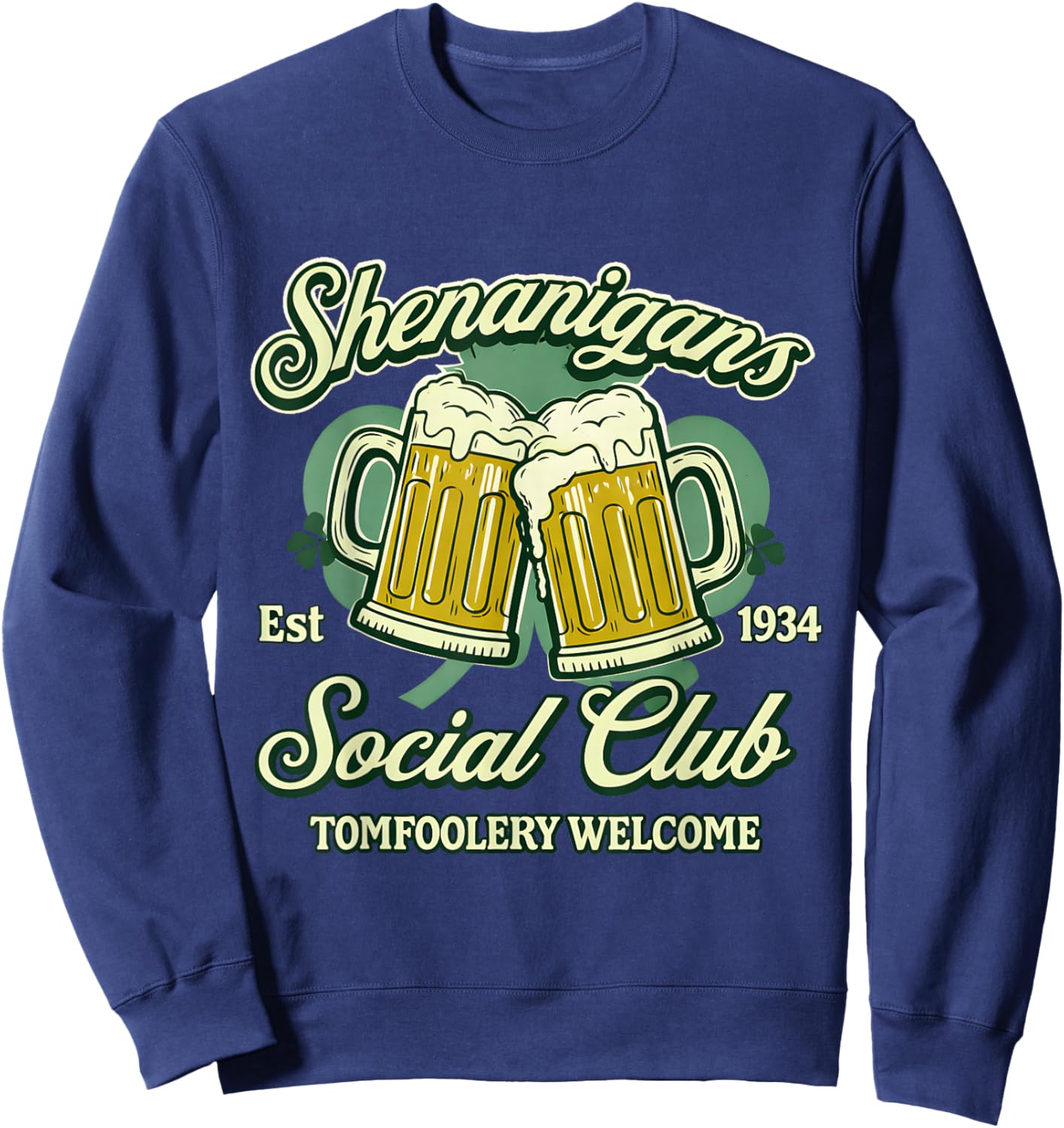 Shenanigans Social Club Funny Beer Drinking Sweatshirt - Sweatshirt | Navy