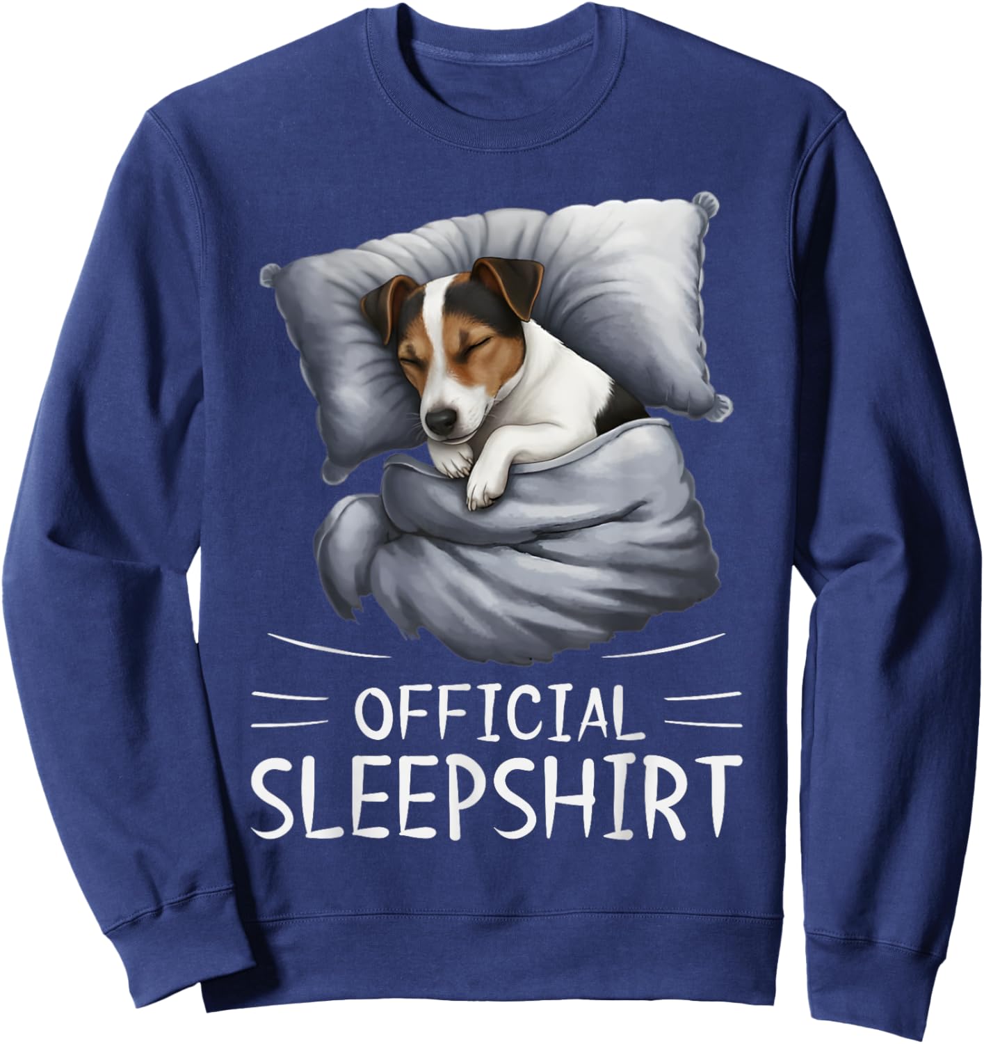 Jack Russell Terrier Official Sleepshirt Pajamas Nightgown Sweatshirt - Sweatshirt | Navy