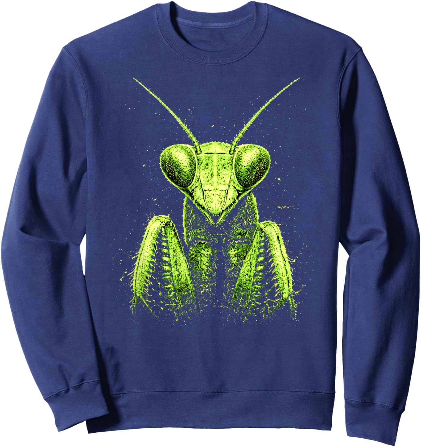 Cyber y2k Praying Mantis Insect Aesthetic Streetwear 2000s Sweatshirt - Sweatshirt | Navy