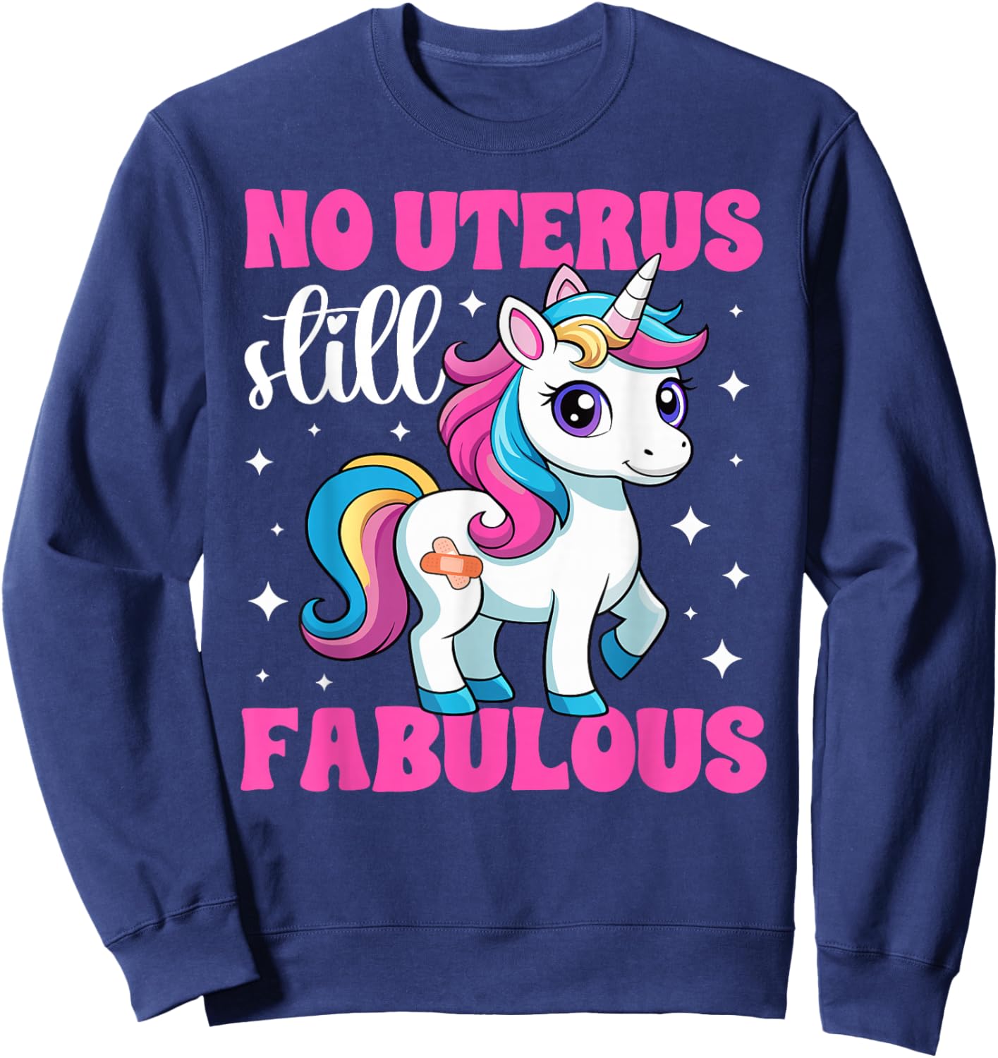 No Uterus Post Hysterectomy Recovery Uterus Removal Sweatshirt - Sweatshirt | Navy