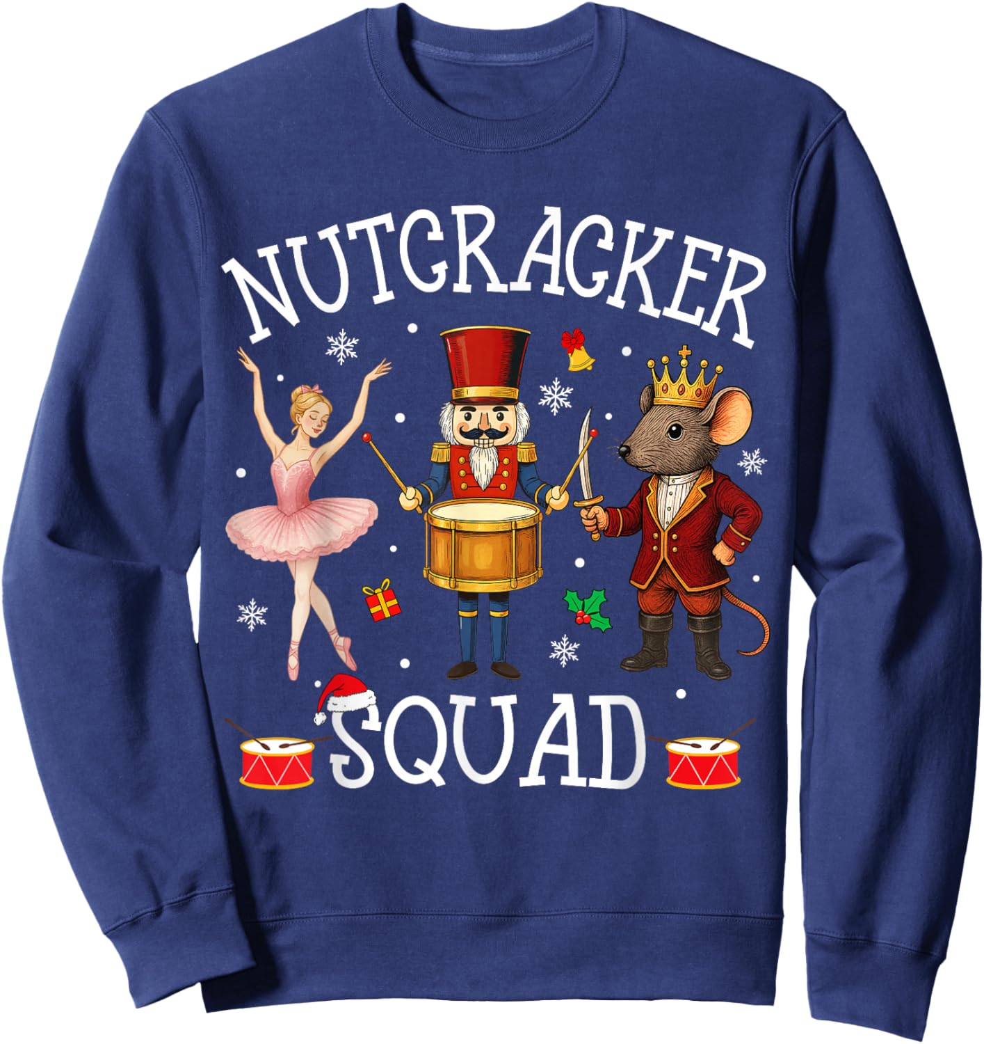 Christmas Nutcracker Squad Ballet Dance Women Kids Girls Sweatshirt - Sweatshirt | Navy