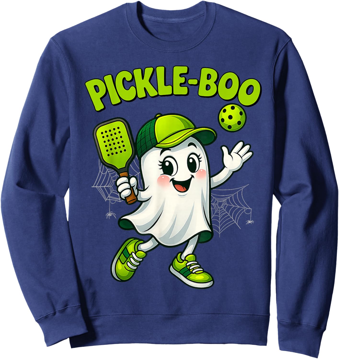Pickleball Ghosts Halloween Costume Men Women Sweatshirt - Sweatshirt | Navy