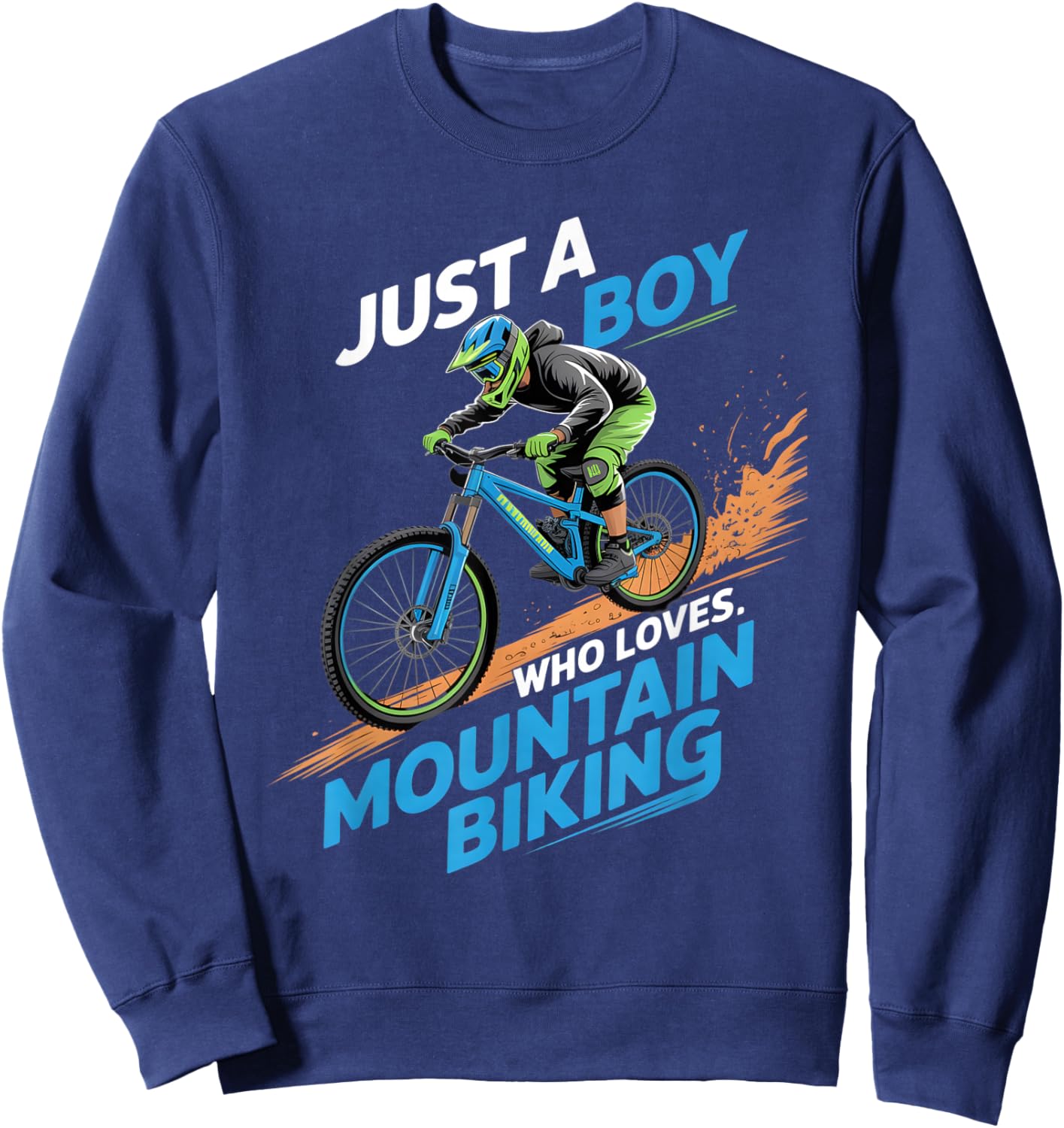 Boys Mountain Biking Sweatshirt - Sweatshirt | Navy