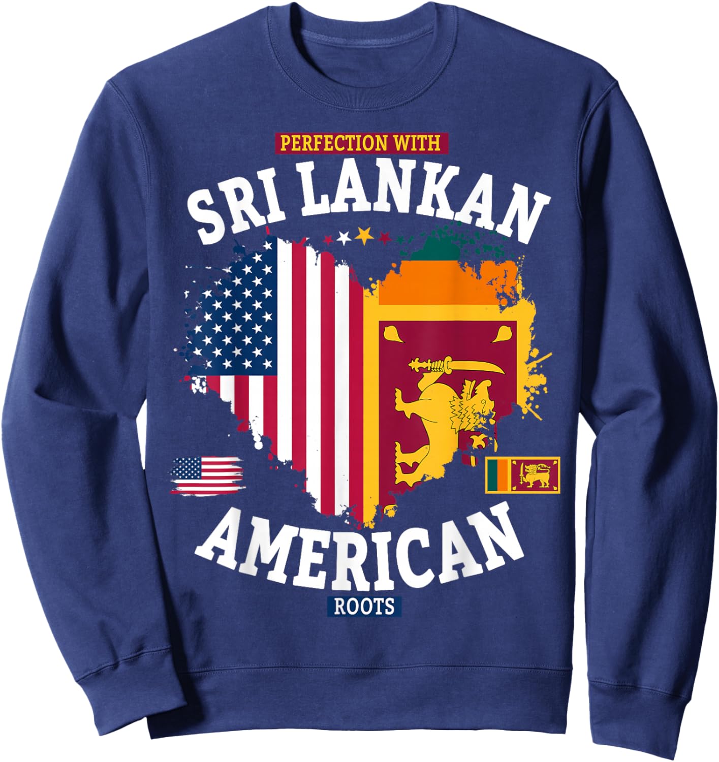 Sri Lanka American Flag Costume Idea for Kids & Sri Lankan Sweatshirt - Sweatshirt | Navy