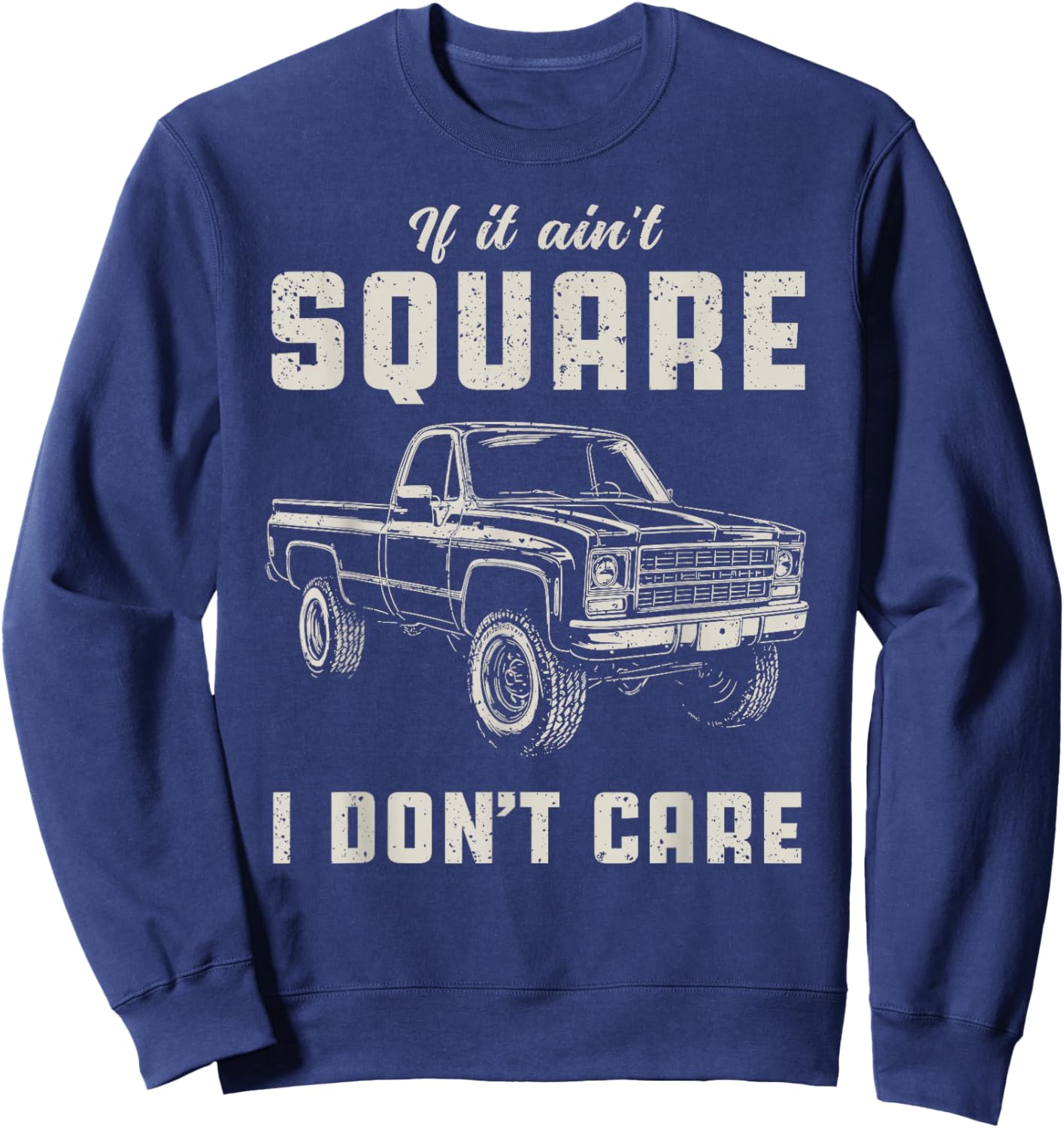 Funny Squarebody Truck Sweatshirt - Sweatshirt | Navy