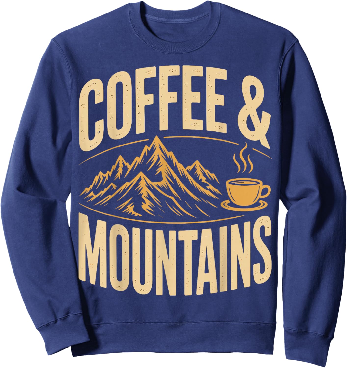 Coffee and Mountains Sweatshirt - Sweatshirt | Navy