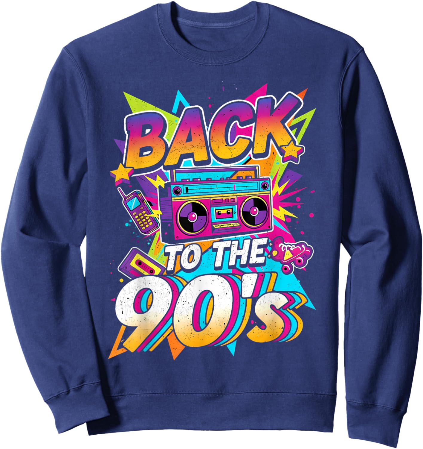90s Party Outfit and Theme Party Costume Sweatshirt - Sweatshirt | Navy