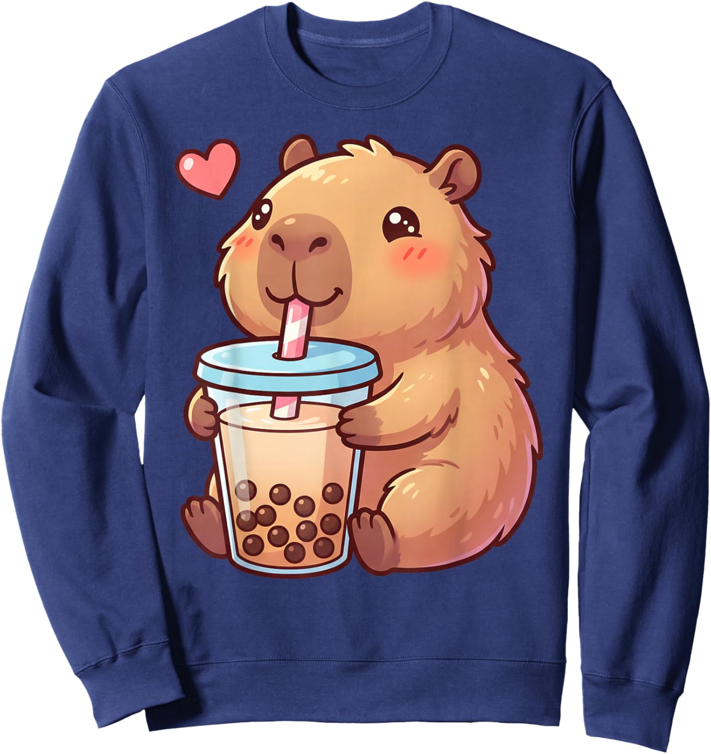 Cute Girls Capybara Pajamas Pjs Niña Kids Teens Kawaii Anime Sweatshirt - Sweatshirt | Navy