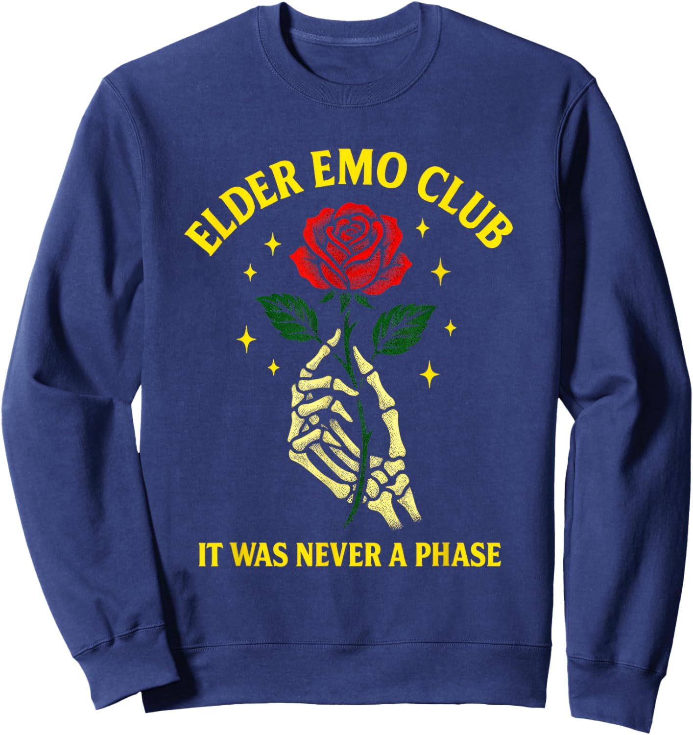 Elder Emo Club - Nostalgic Goth Punk Lovers Sweatshirt - Sweatshirt | Navy