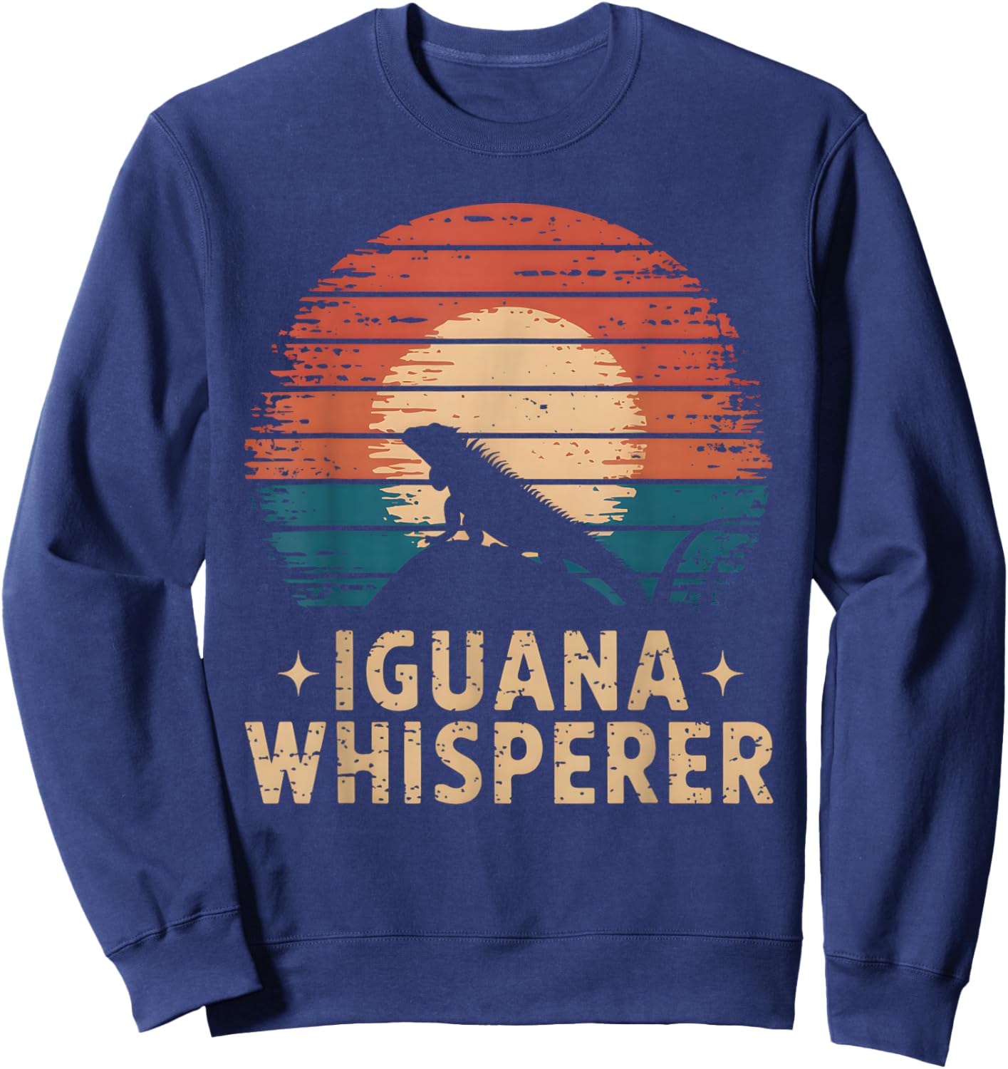 Iguana Whisperer Retro Vintage Iguana Lover Sweatshirt - Sweatshirt | Navy