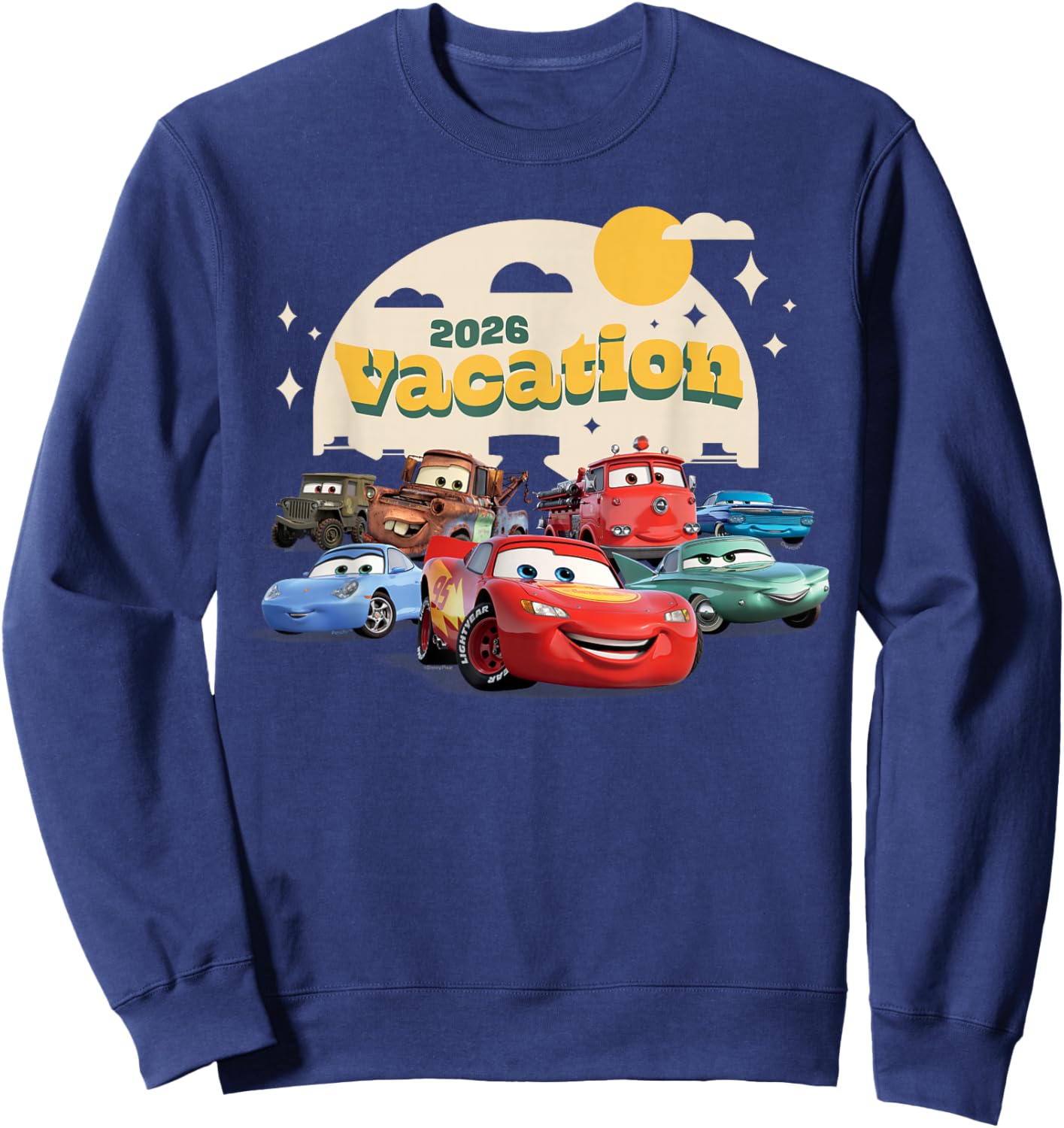 Disney and Pixar's Cars 2026 Vacation Matching Group Trip Sweatshirt - Sweatshirt | Navy