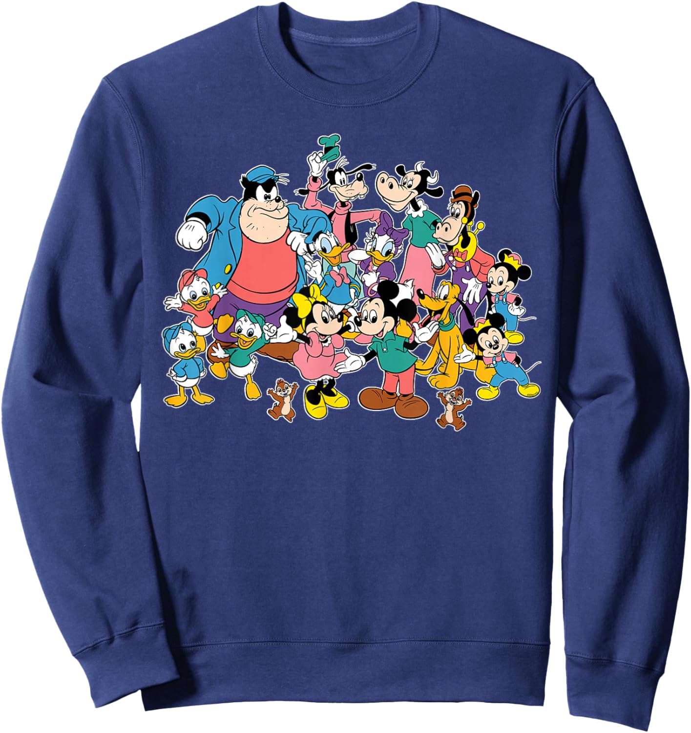 Disney Mickey Mouse & Friends Retro Matching Group Pose Sweatshirt - Sweatshirt | Navy