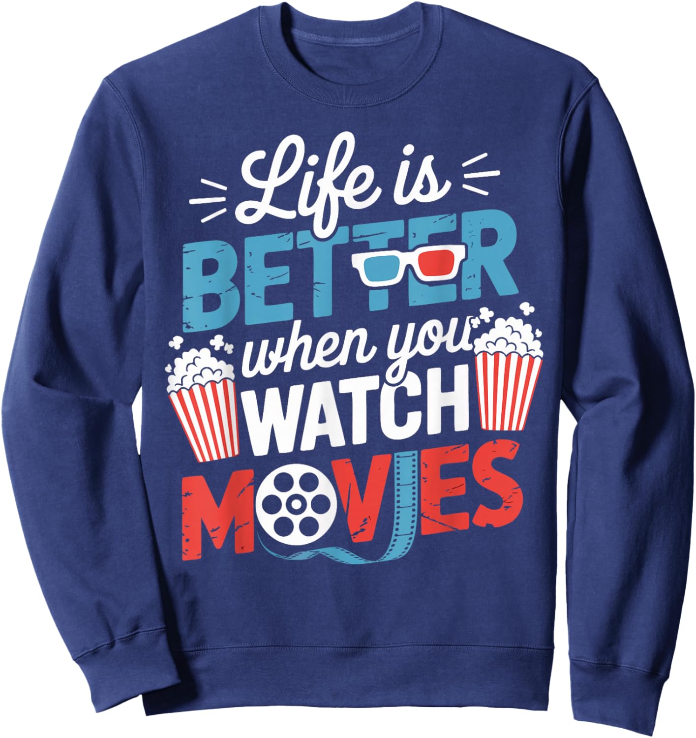 Movie Lover Film Theater Cinema Sweatshirt - Sweatshirt | Navy