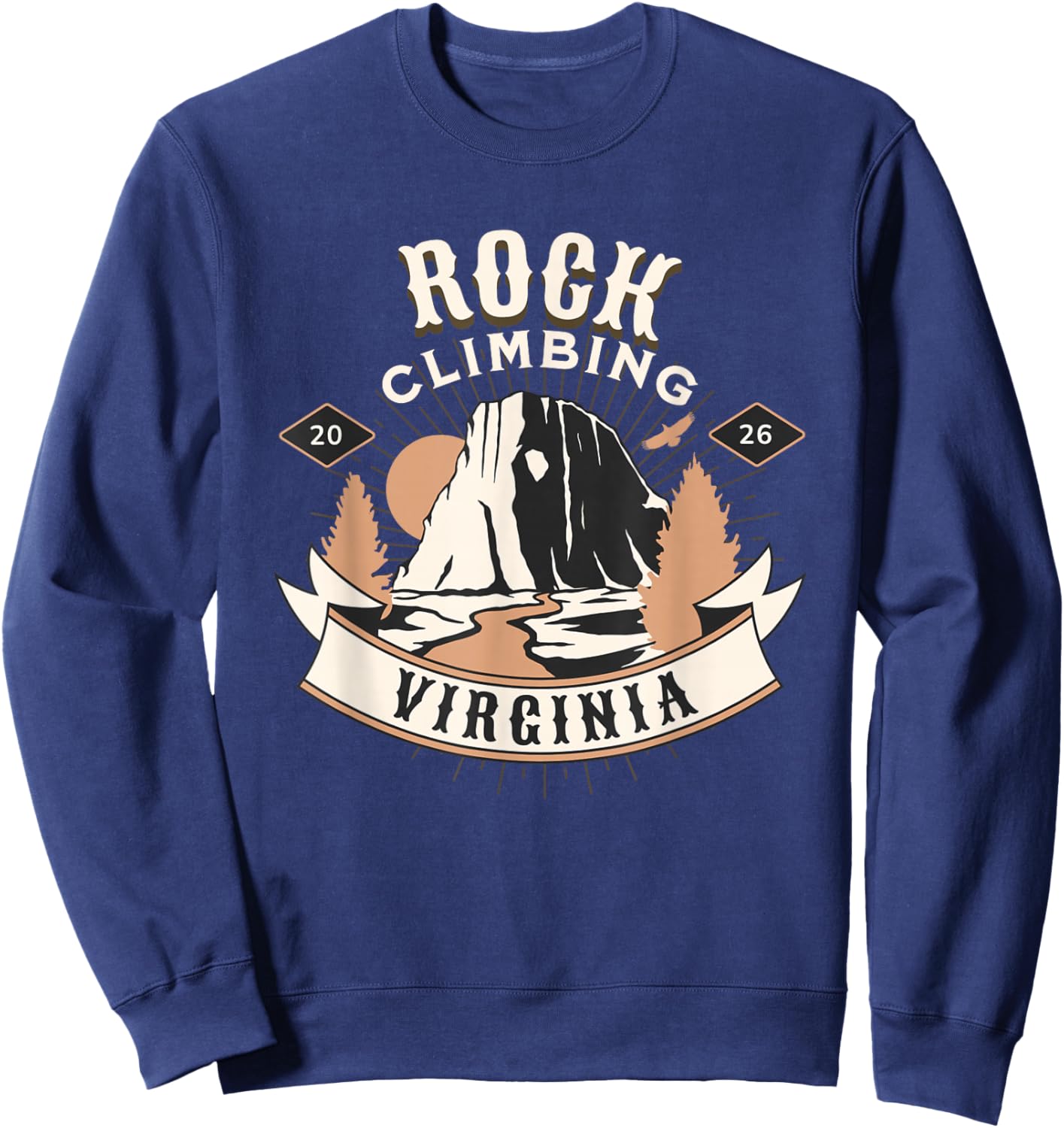 Rock Climbing Virginia Sweatshirt - Sweatshirt | Navy