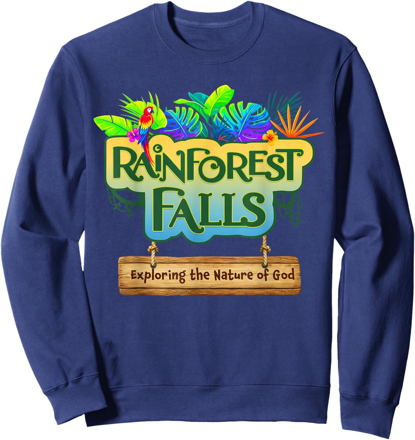 Rainforest Falls Exploring The Nature of God VBS 2026 Sweatshirt - Sweatshirt | Navy