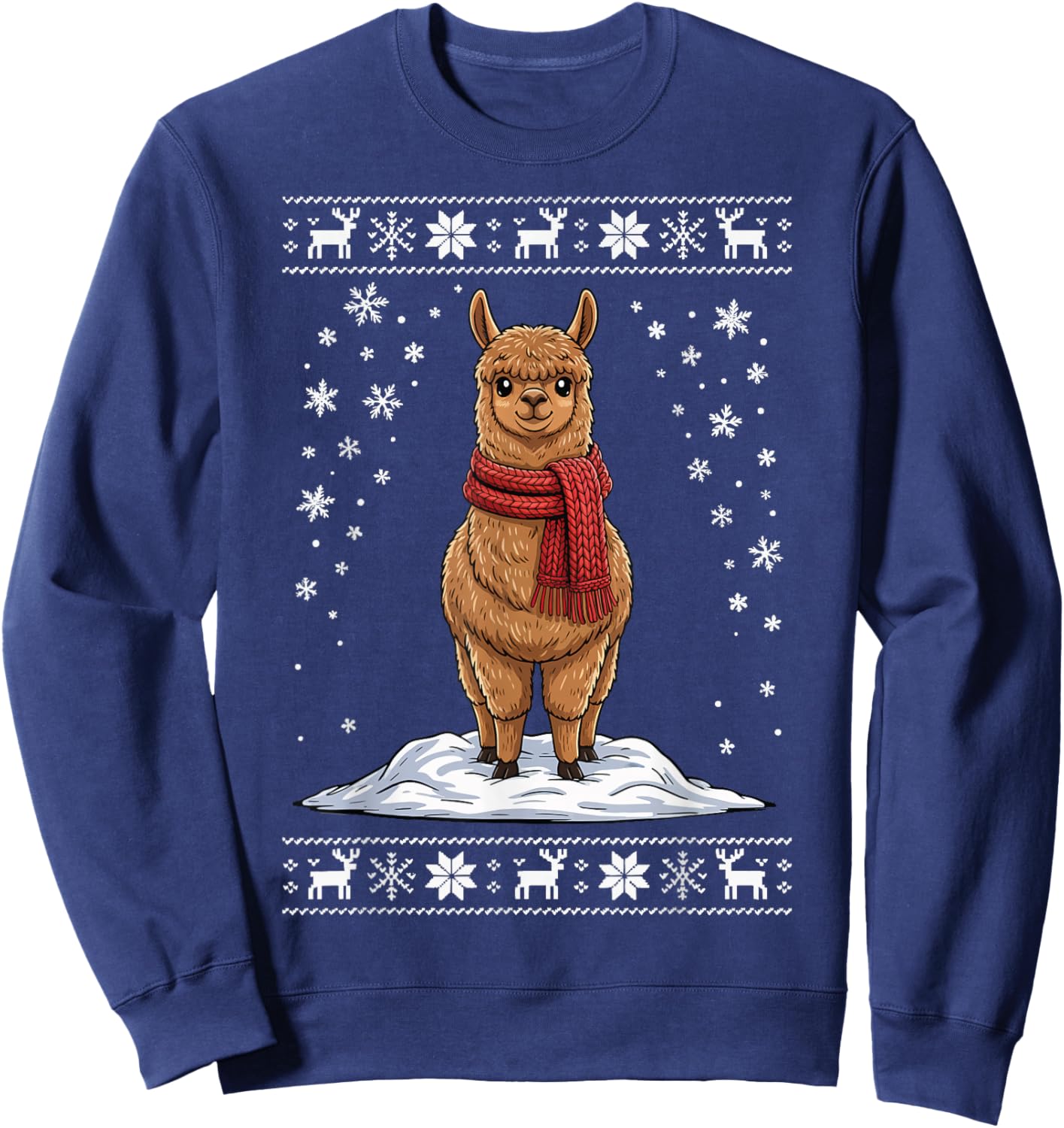 Alpaca Ugly Christmas Sweatshirt - Sweatshirt | Navy