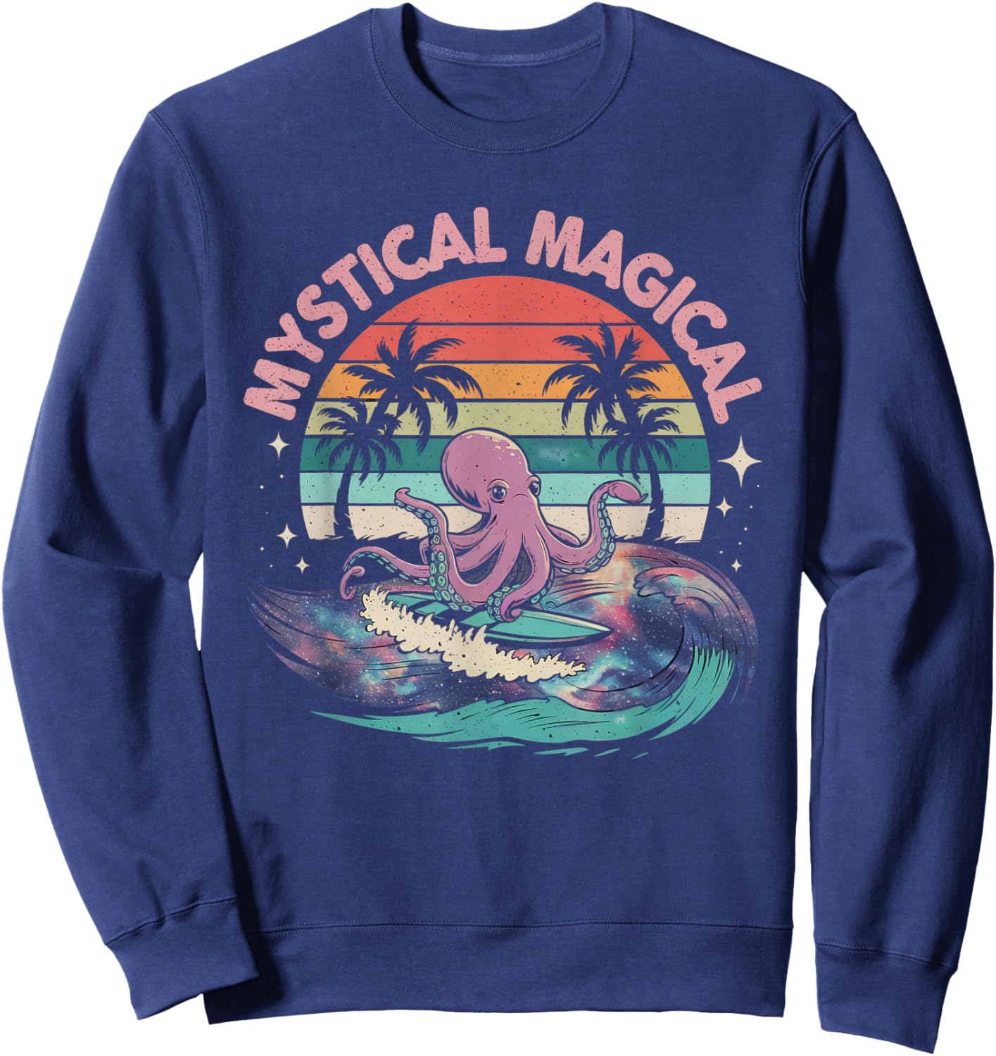 Mystical Magical Retro Aesthetic Space Gift Men Women Sweatshirt - Sweatshirt | Navy