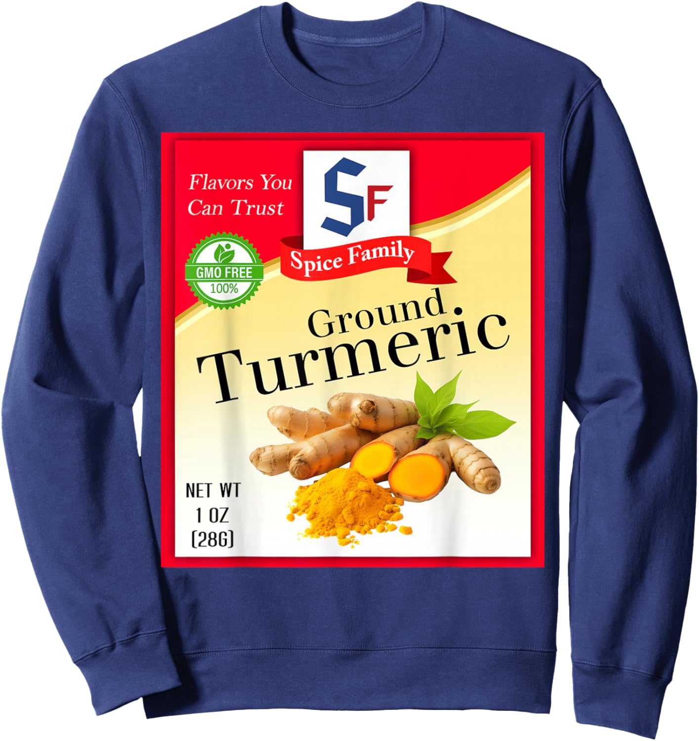 Ground Turmeric Spice Group Costume Family Matching Outfit Sweatshirt - Sweatshirt | Navy