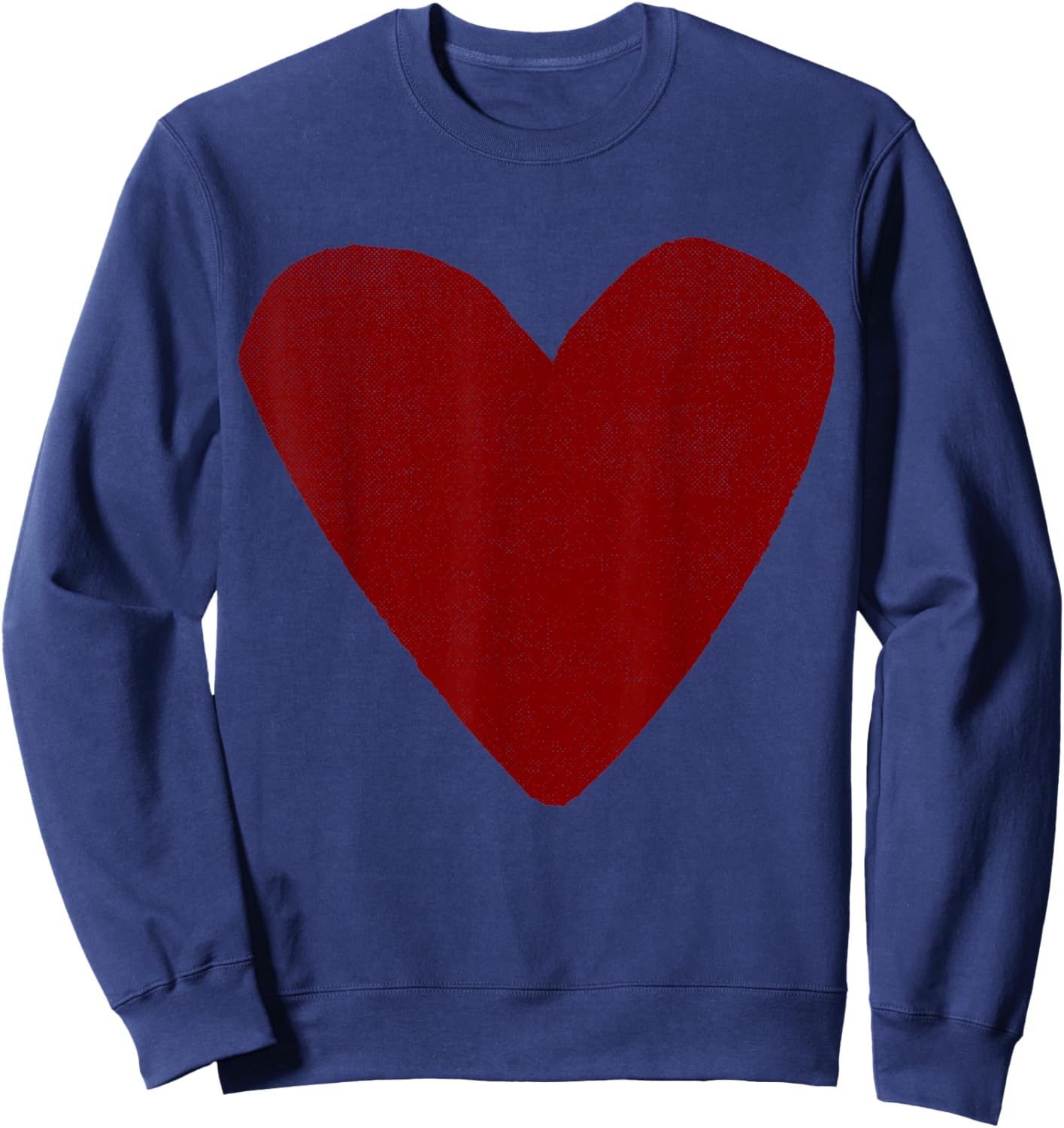 Boho Tops Valentines Day Cute Girls Maroon Heart Sweatshirt - Sweatshirt | Navy