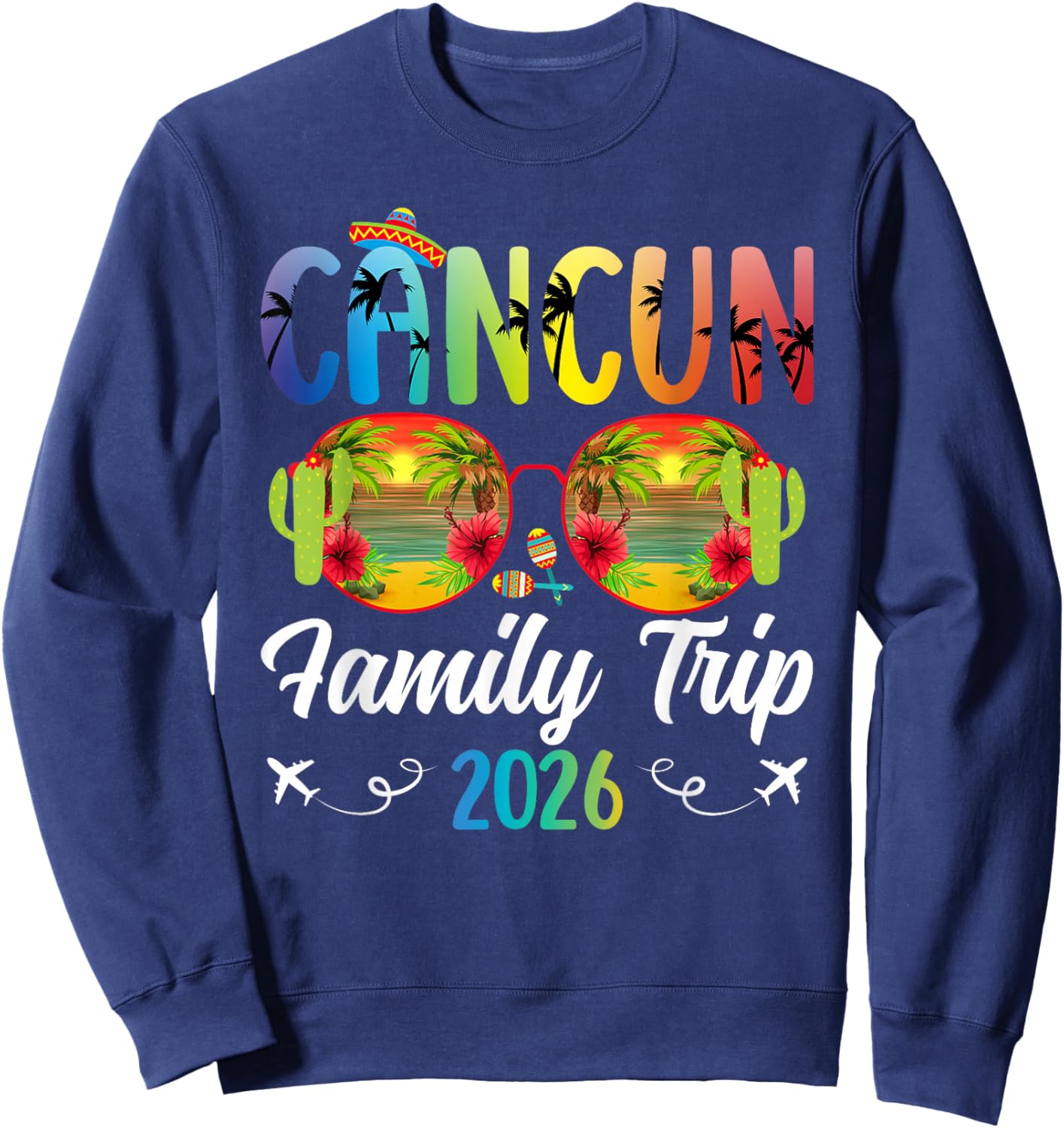 Cancun Family Trip 2026 Vacation Cancun Family Travel Sweatshirt - Sweatshirt | Navy