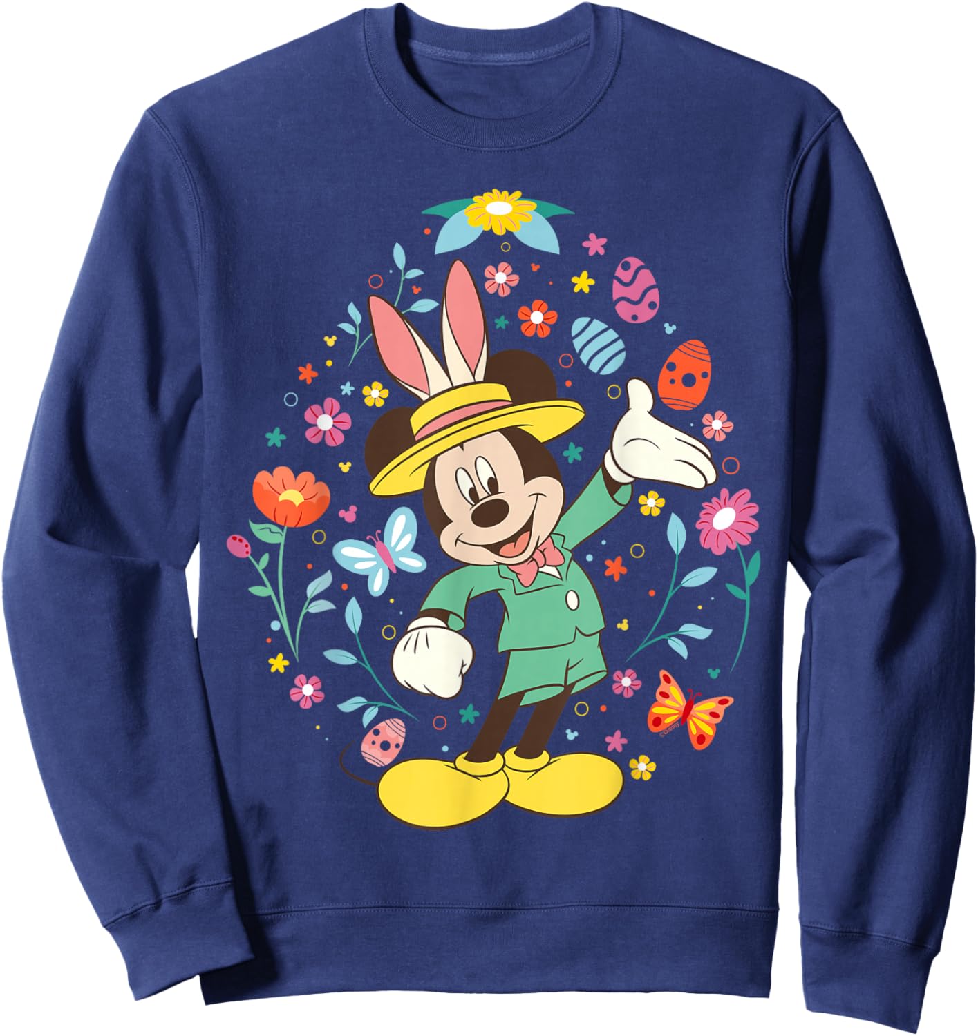 Disney Mickey Mouse with Bunny Ears and Easter Egg Spring Sweatshirt - Sweatshirt | Navy