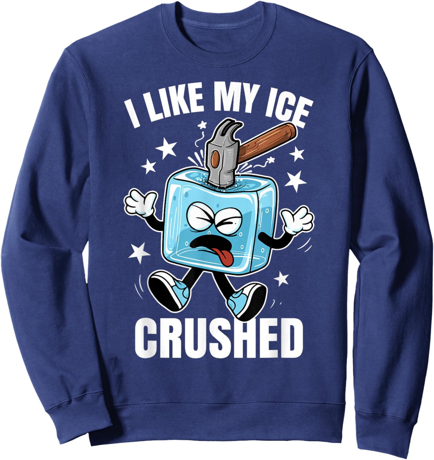 I Like My Ice Crushed Funny Subtle Immigrants Abolish Sweatshirt - Sweatshirt | Navy