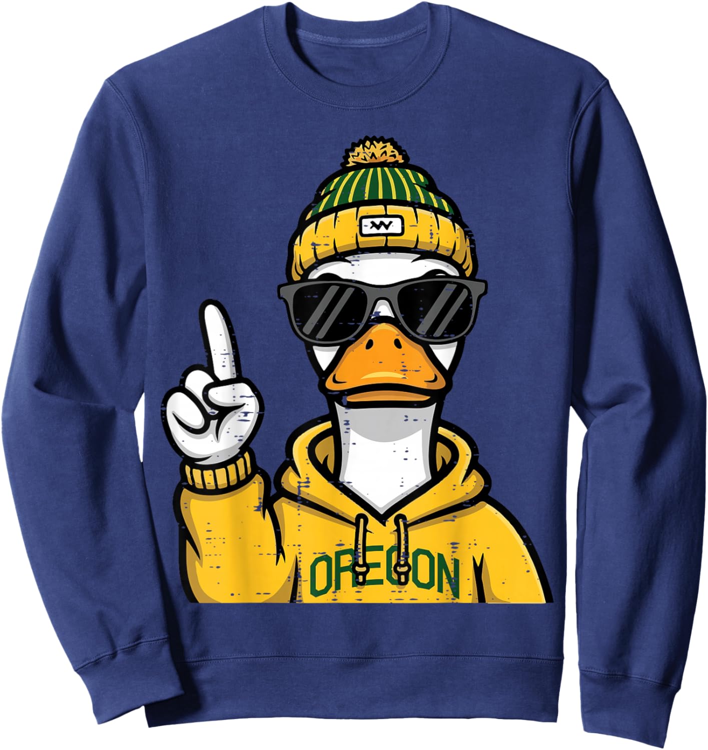 Duck Sunglasses Girls Youth Teen Kids Men Boys Women Sweatshirt - Sweatshirt | Navy