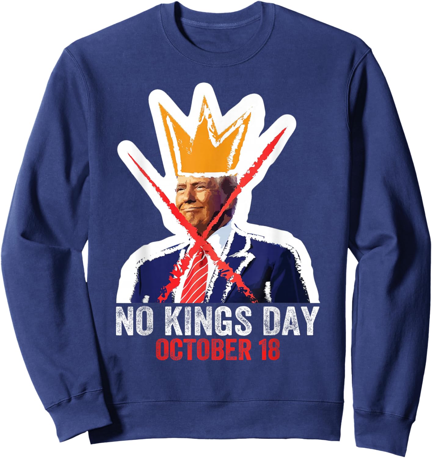 No Kings Shirt Men Women No Kings Sweatshirt - Sweatshirt | Navy