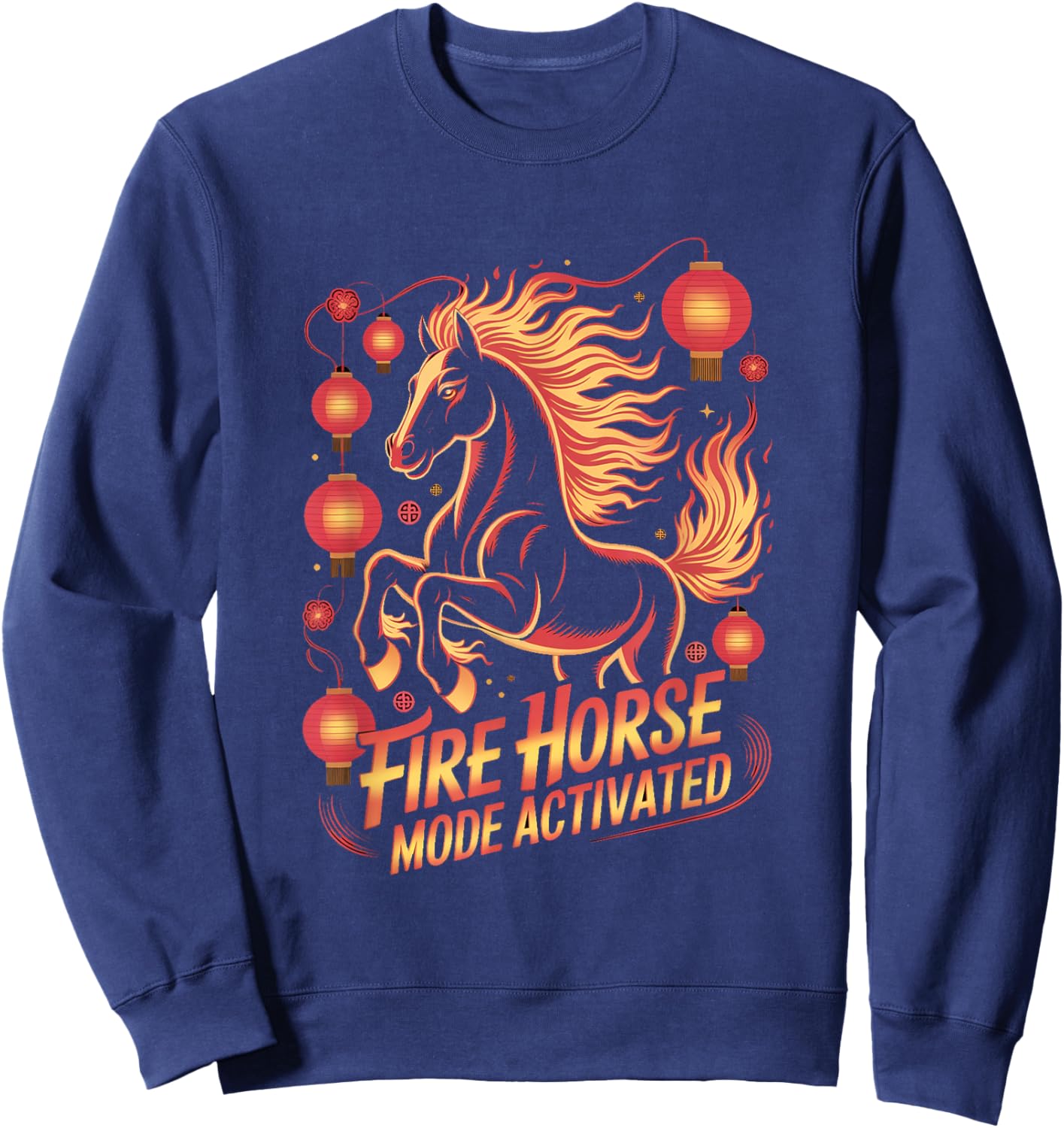 Fire Horse Spirit Chinese New Year 2026 Sweatshirt - Sweatshirt | Navy
