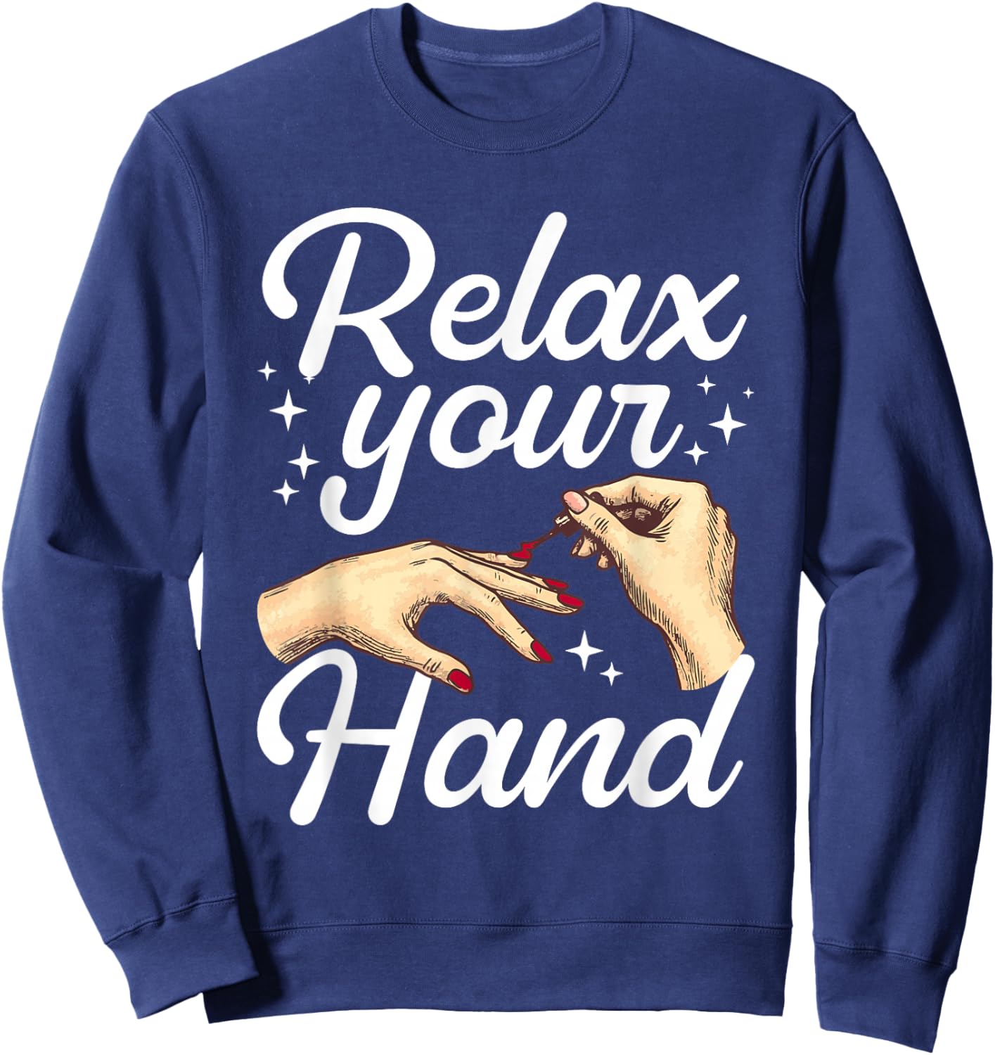Cool Nail Tech Art Girl Manicurist Nail Technician Sweatshirt - Sweatshirt | Navy