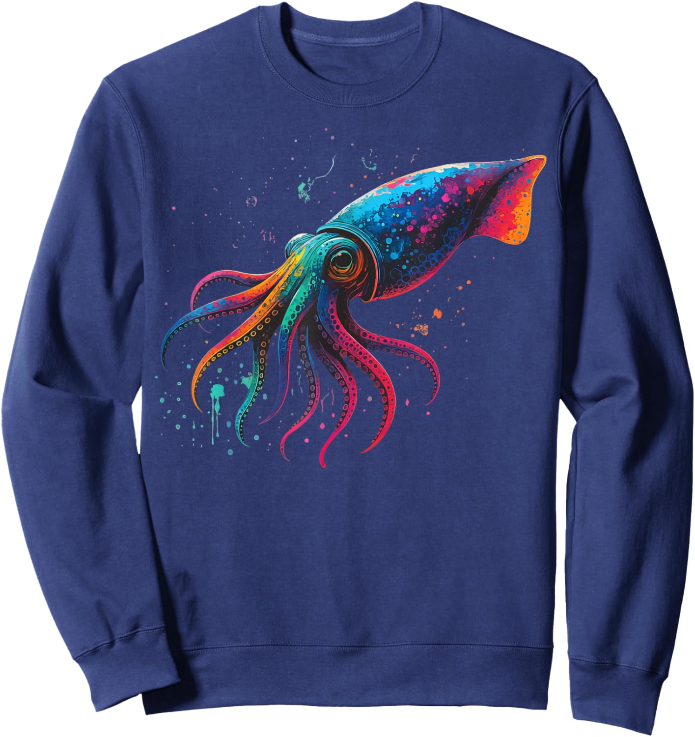 Squid Colorful Ocean Sweatshirt - Sweatshirt | Navy