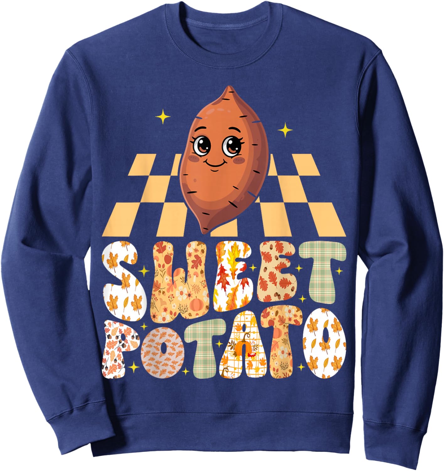 Sweet Potato Couple Matching Funny Thanksgiving Women Sweatshirt - Sweatshirt | Navy