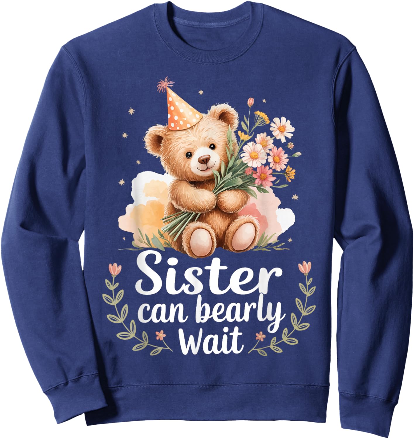 Sister Can Bearly Wait Sweatshirt - Sweatshirt | Navy